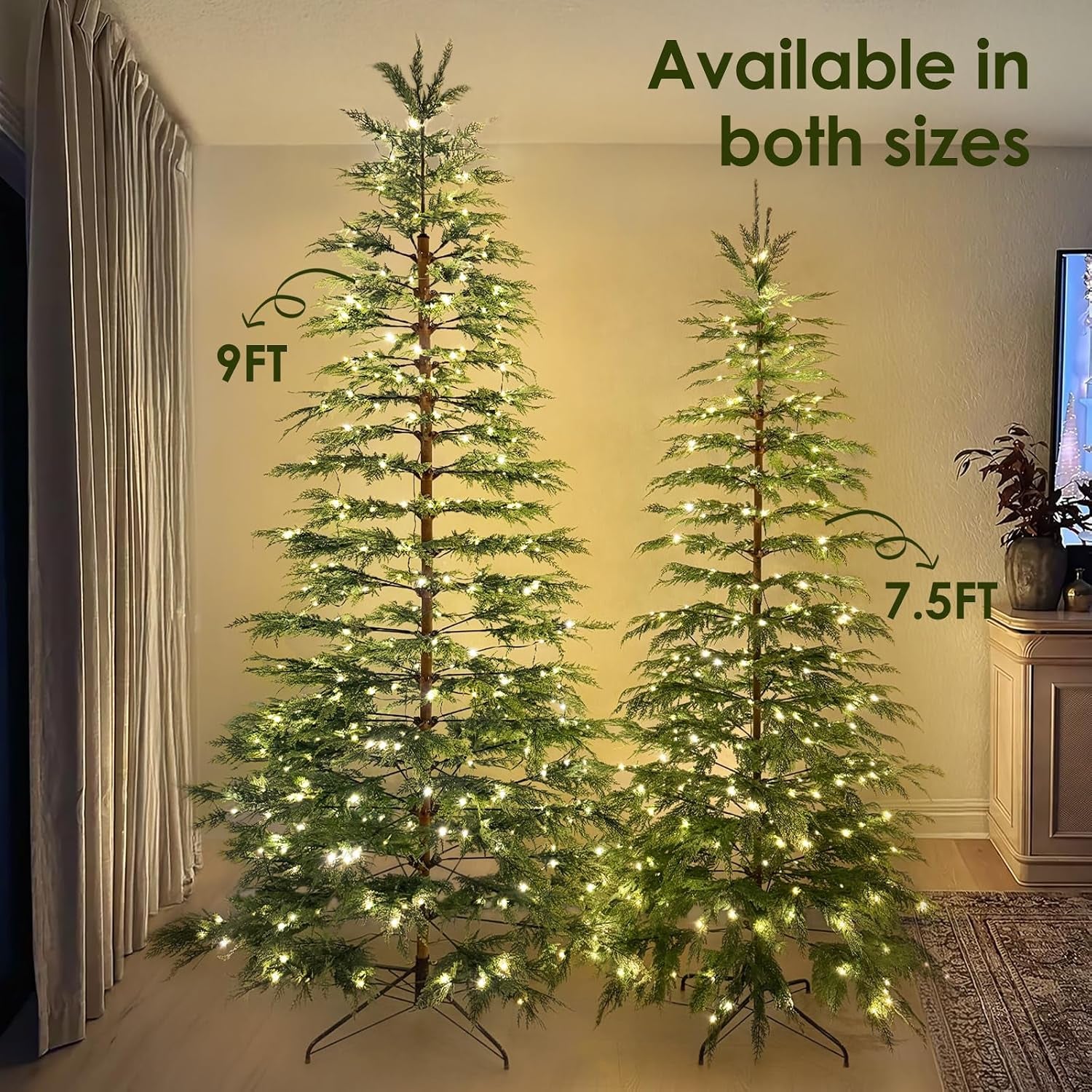 Christmas Decorations - 7.5 Ft Pre-Lit Twinkle Christmas Cypress Tree