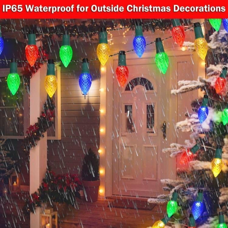 20-Pack Solar C9 Multi-Color Garden Stake Lights for Christmas Tree, Garden, Patio, Yard, Pathway
