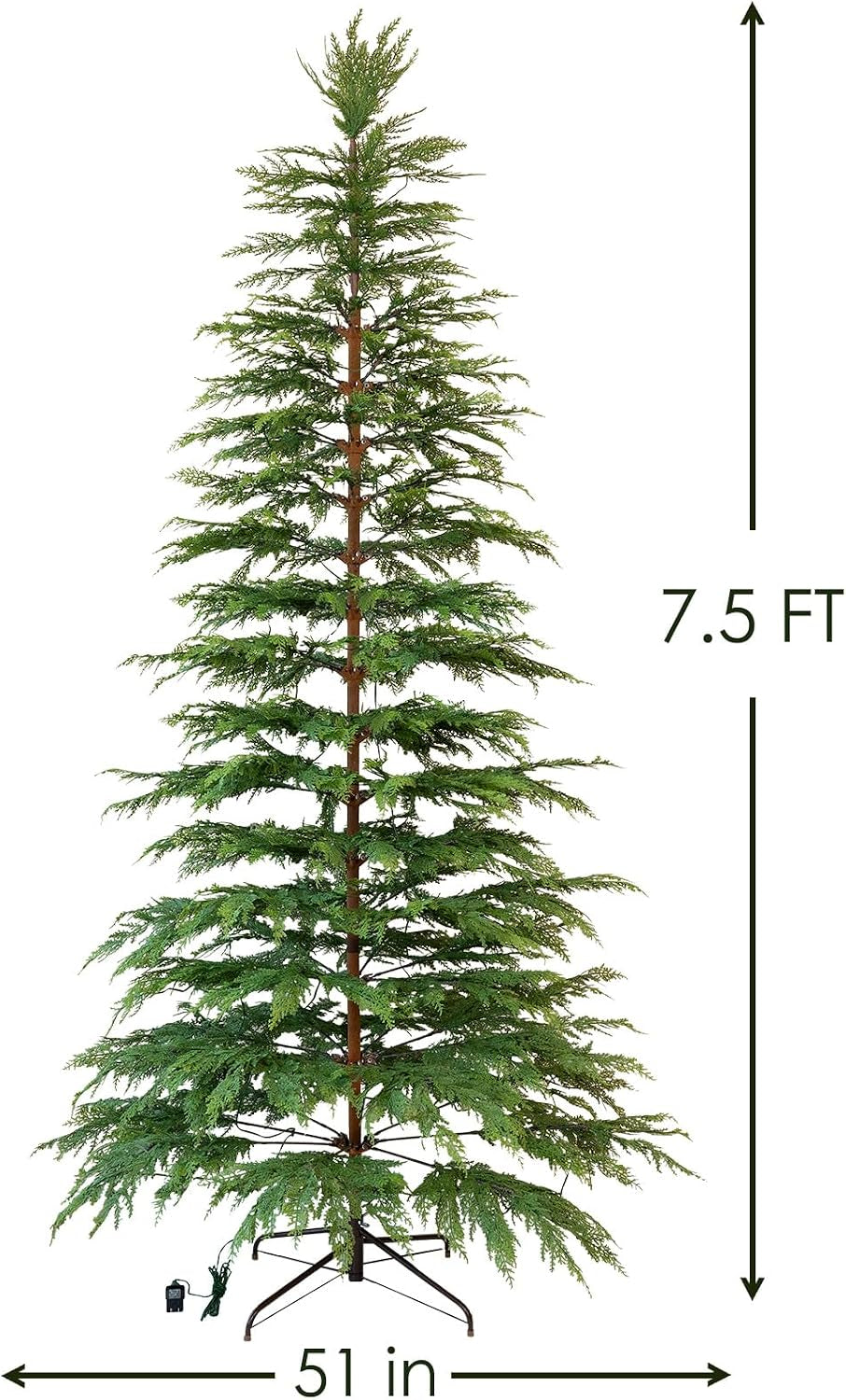 Christmas Decorations - 7.5 Ft Pre-Lit Twinkle Christmas Cypress Tree