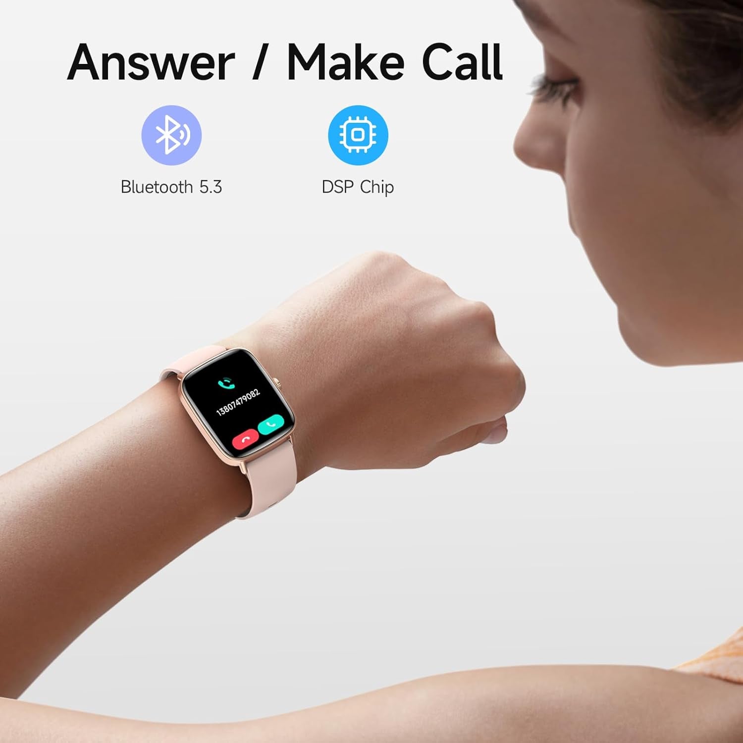 Smart Watch for Women, 1.85" HD Smartwatch (Answer/Make Calls), 2 Bands