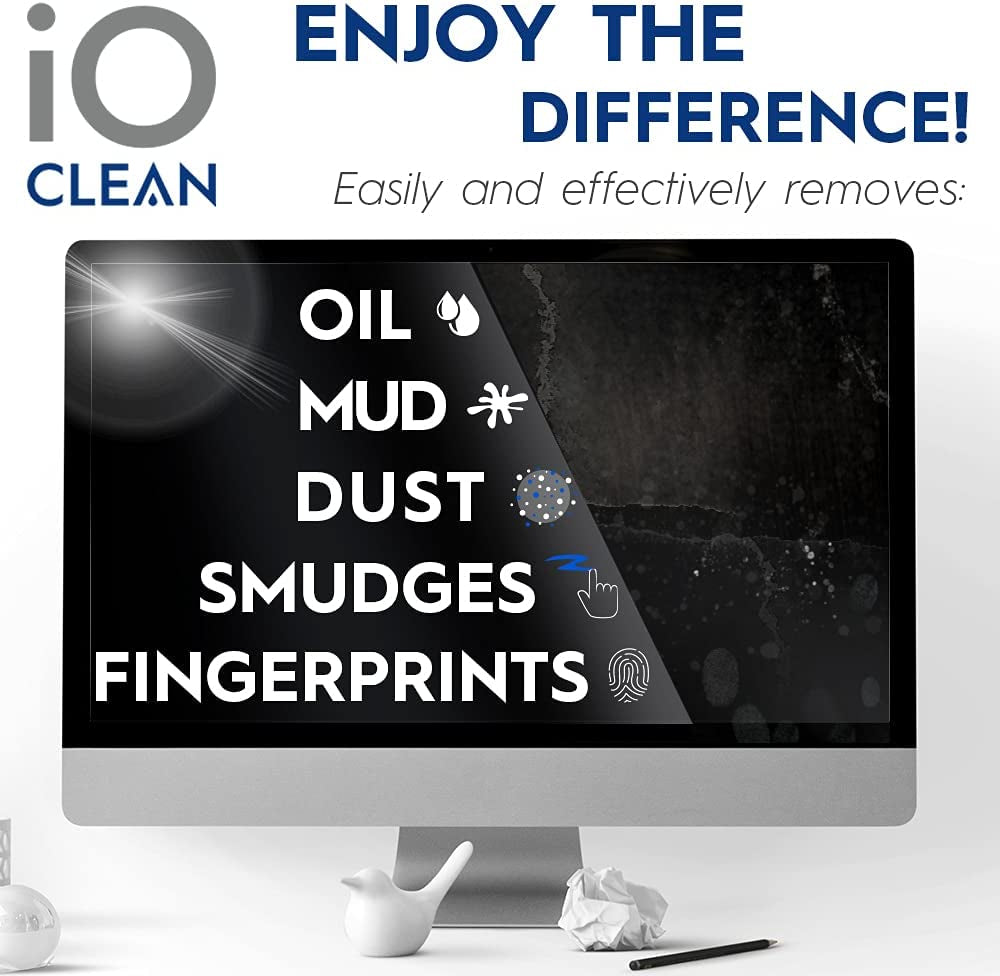 Screen Cleaner Spray (16Oz) – Best Large Cleaning Kit for LCD LED Matte TV, Smartphone, Ipad, Laptop, Touchscreen, Computer Monitor, Other Electronic Devices – Microfiber Cloth Wipes and 2 Sprayers