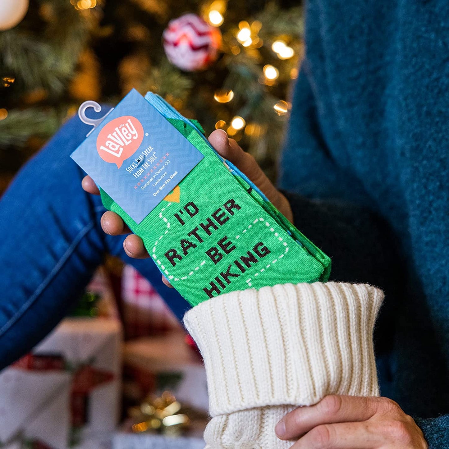 Outdoor Themed Socks for Men, Women & Teens - Funny Gifts for Camping, Biking, Hiking and More