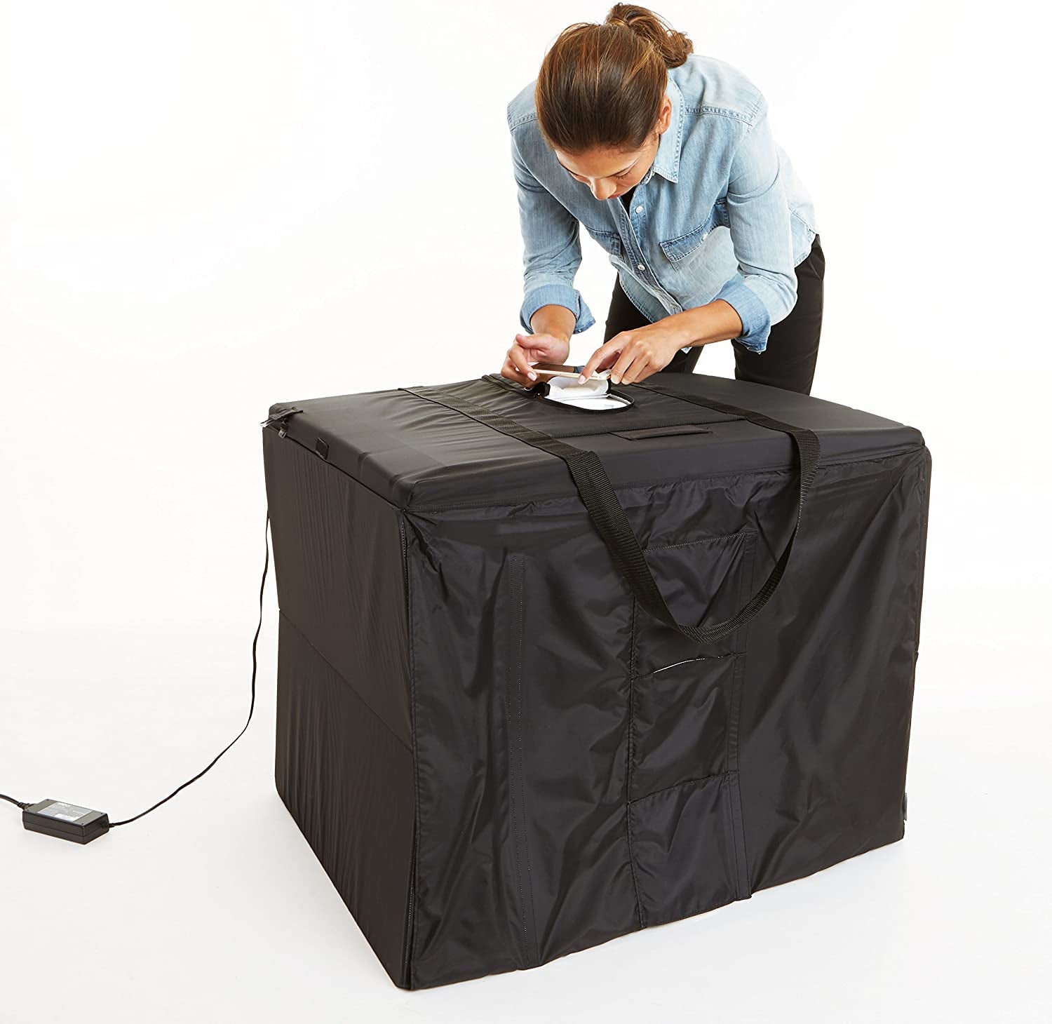 Portable Foldable Photo Studio Box with LED Light - 25 X 30 X 25 Inches