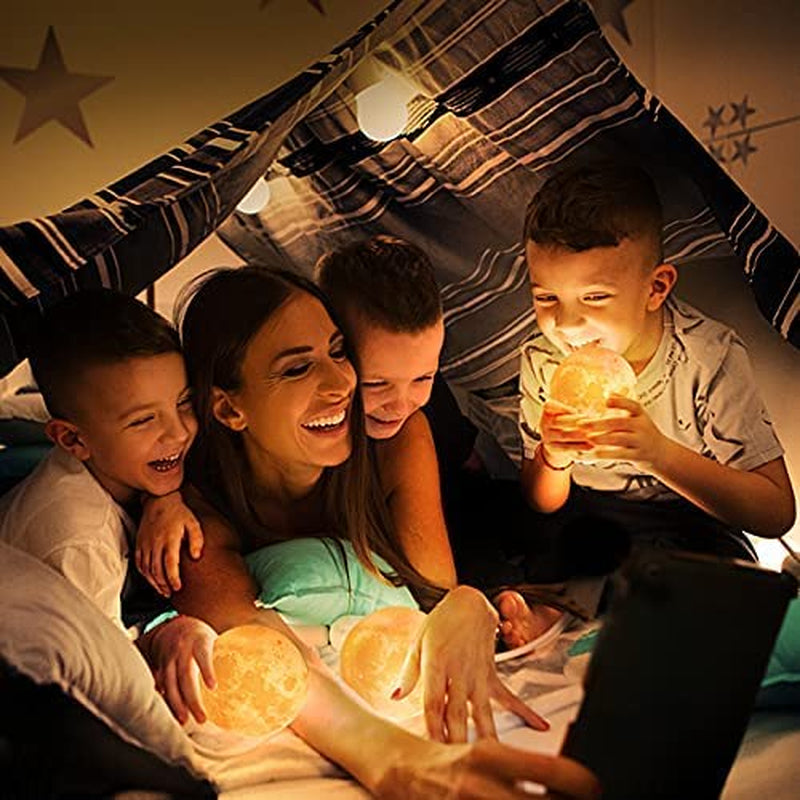 Moon Lamp Balkwan 3.5 Inches 3D Printing Moon Light Uses Dimmable and Touch Control Design