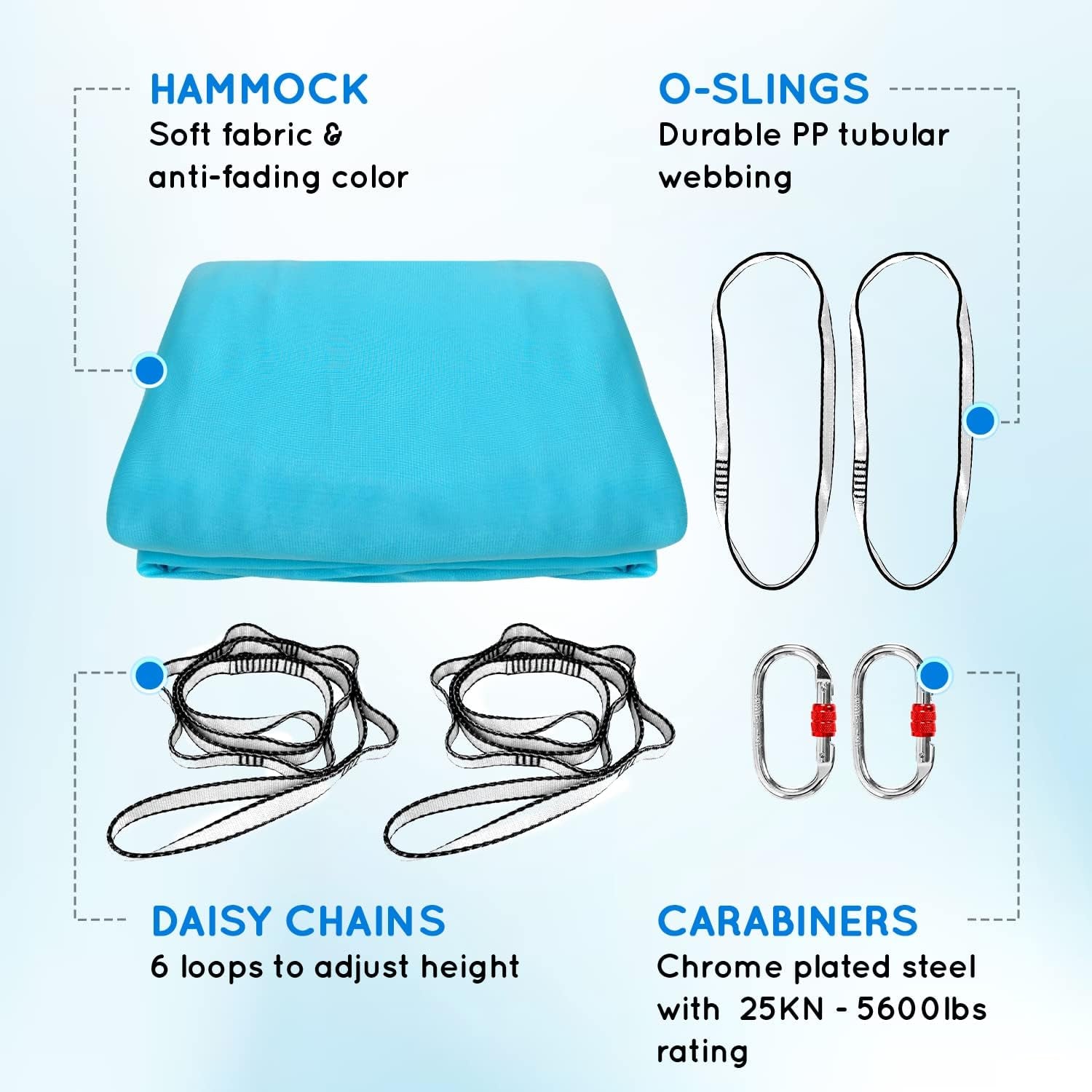 Aerial Yoga Hammock 5.5 Yards, 198 Inches Height Aerial Silks, Yoga Trapeze Increasing Strength, Flexibility and Balance