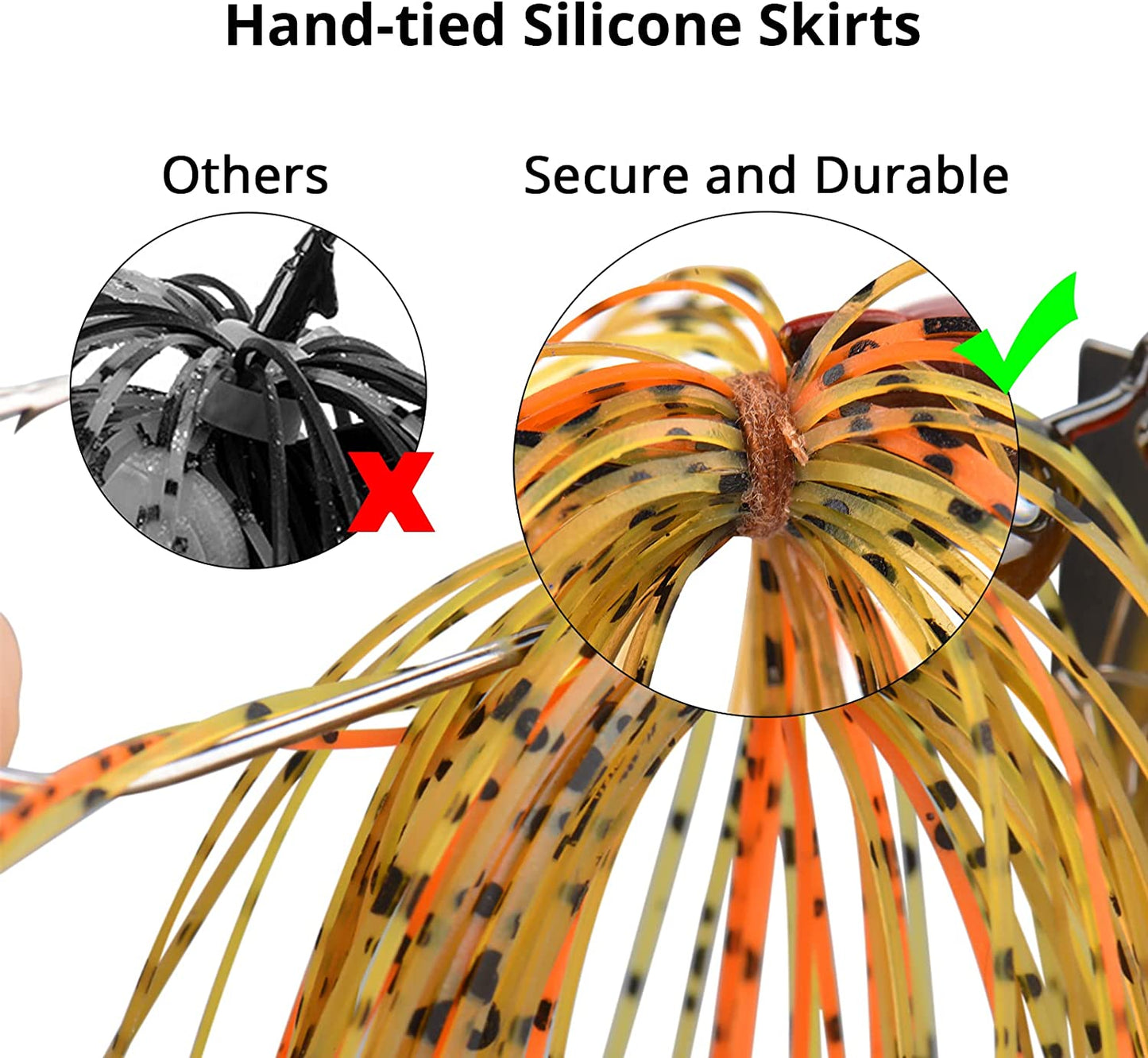 Bladed Jig Fishing Lures, 5 Pc and 3 Pc Multi-Color Kits, Irresistible Vibrating Action, Sticky-Sharp Heavy-Wire Needle Point Hooks, Popular 3/8 Oz and 1/2 Oz Sizes, Includes Storage Box