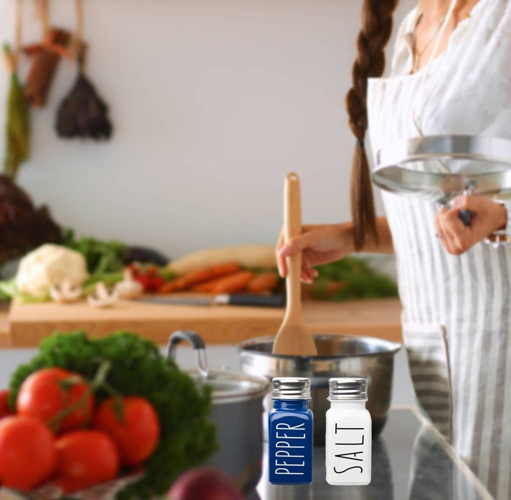 Farmhouse Salt and Pepper Shakers Set,Kitchen Decor,Glass Salt and Pepper Shakers Set,Cute Salt Shaker,Gift for Women,Modern Farmhouse Decor,Home Decor,Wedding Decorno Words Rubbing Off