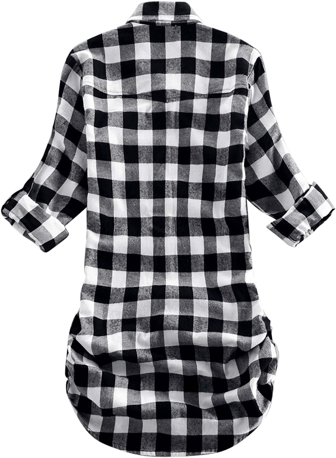 Women'S Long Sleeve Flannel Plaid Shirt
