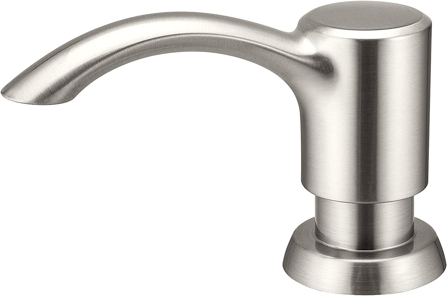Soap Dispenser for Kitchen Sink Counter Dispenser 17 OZ Bottle Built in Refill from the Top (Brushed Nickel)