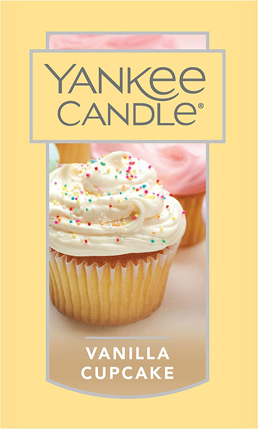 Yankee Vanilla Cupcake Scented, Classic 22Oz Large Jar Single Wick Candle, over 110 Hours of Burn Time