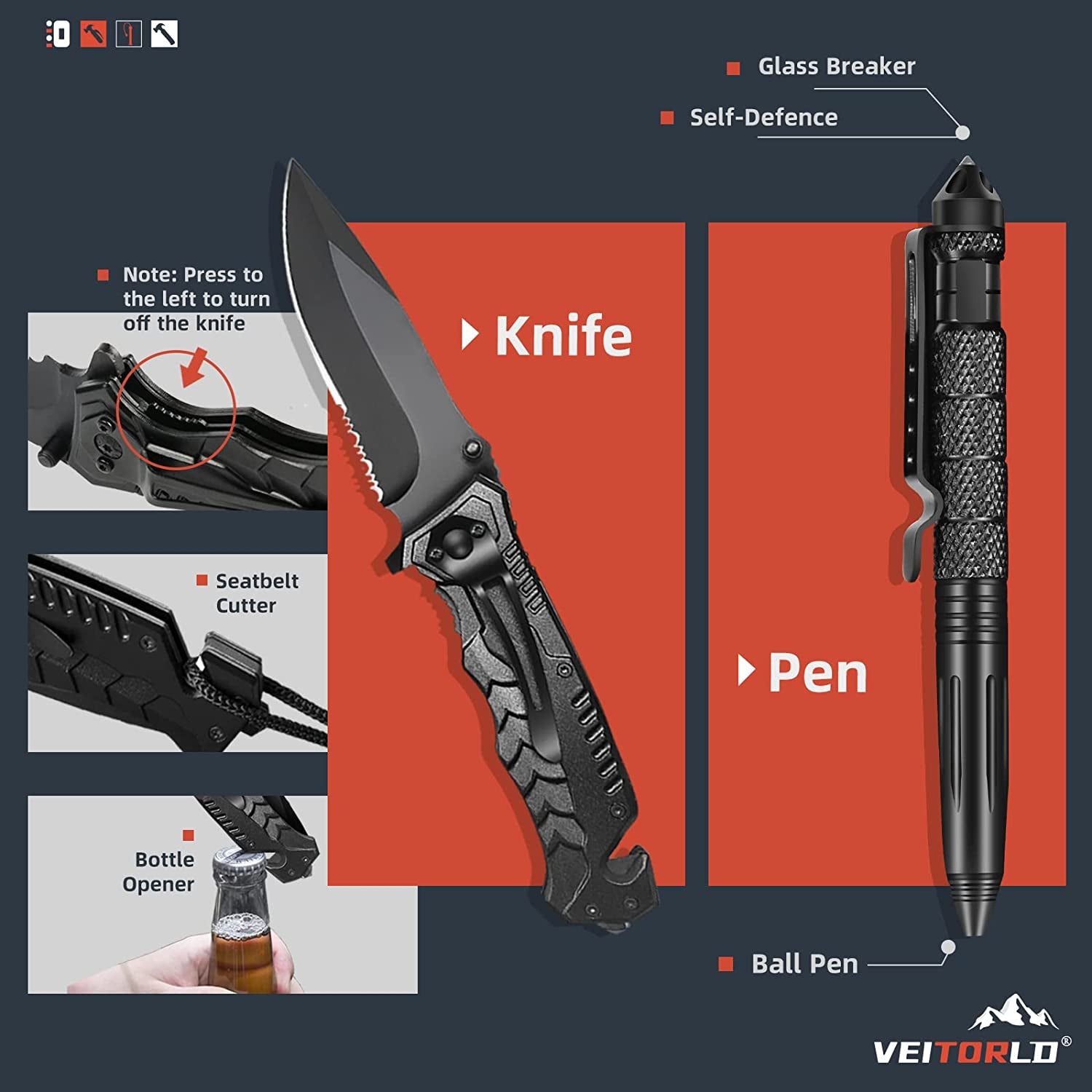 Gifts for Men Dad Him Christmas, Survival Gear and Equipment 12 in 1, Survival Kits, Cool Unique Fishing Hunting Birthday Gift for Husband Teen Boy Boyfriend Women, Stocking Stuffers for Men