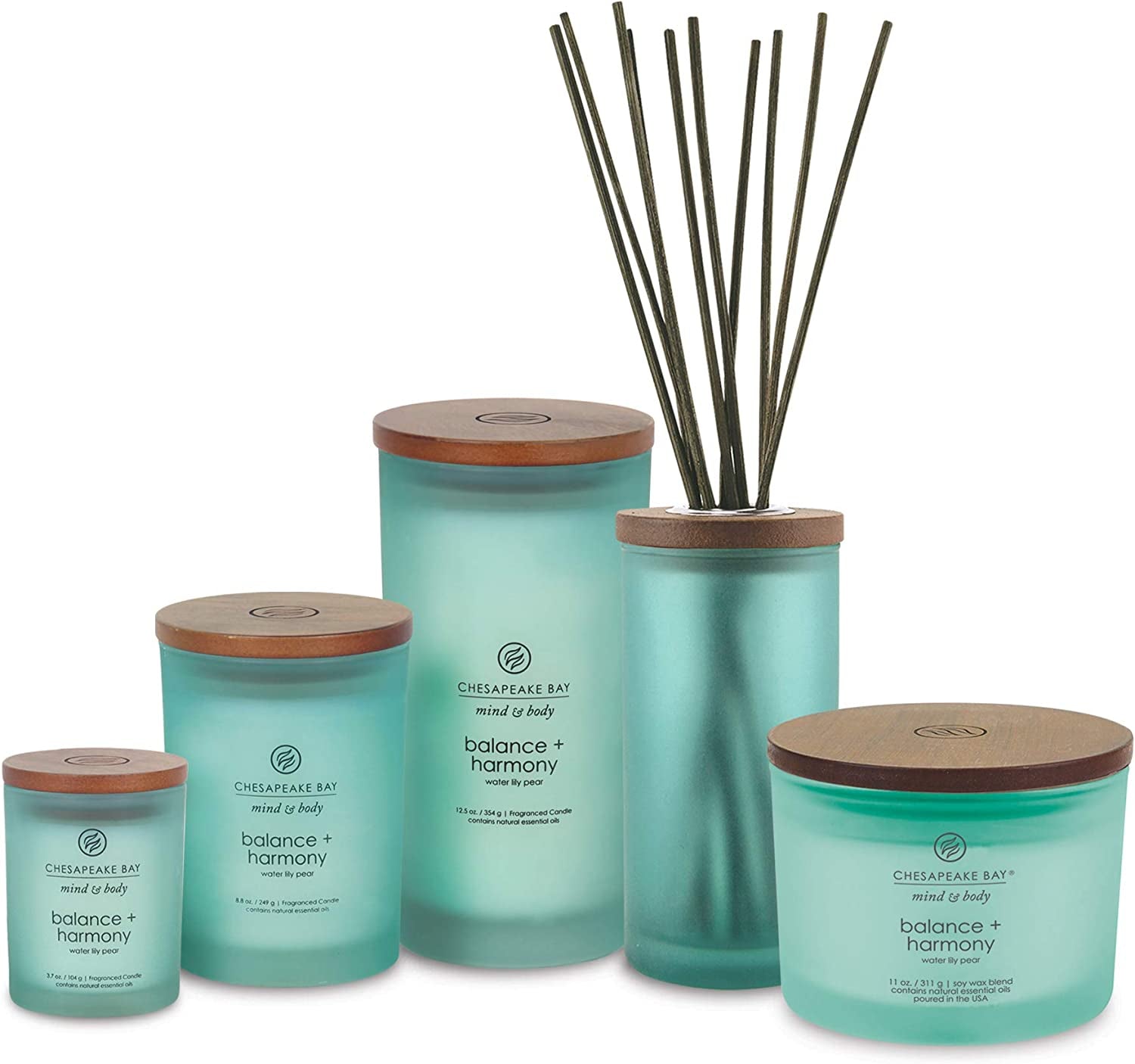 Scented Candle, Balance + Harmony (Water Lily Pear), Medium, Home Décor