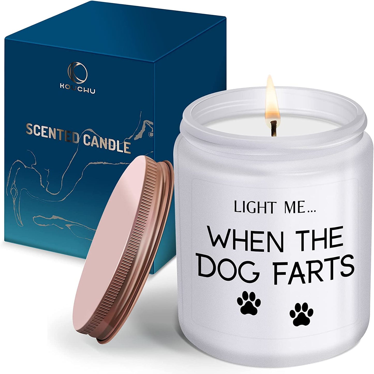 Dog Mom Gifts for Women, Funny Birthday Christmas&Thanksgiving Day Warm Gift for Pet Lovers Best Friends Girlfriend Sisters Female Coworker Relaxing Presents Lavender Candle