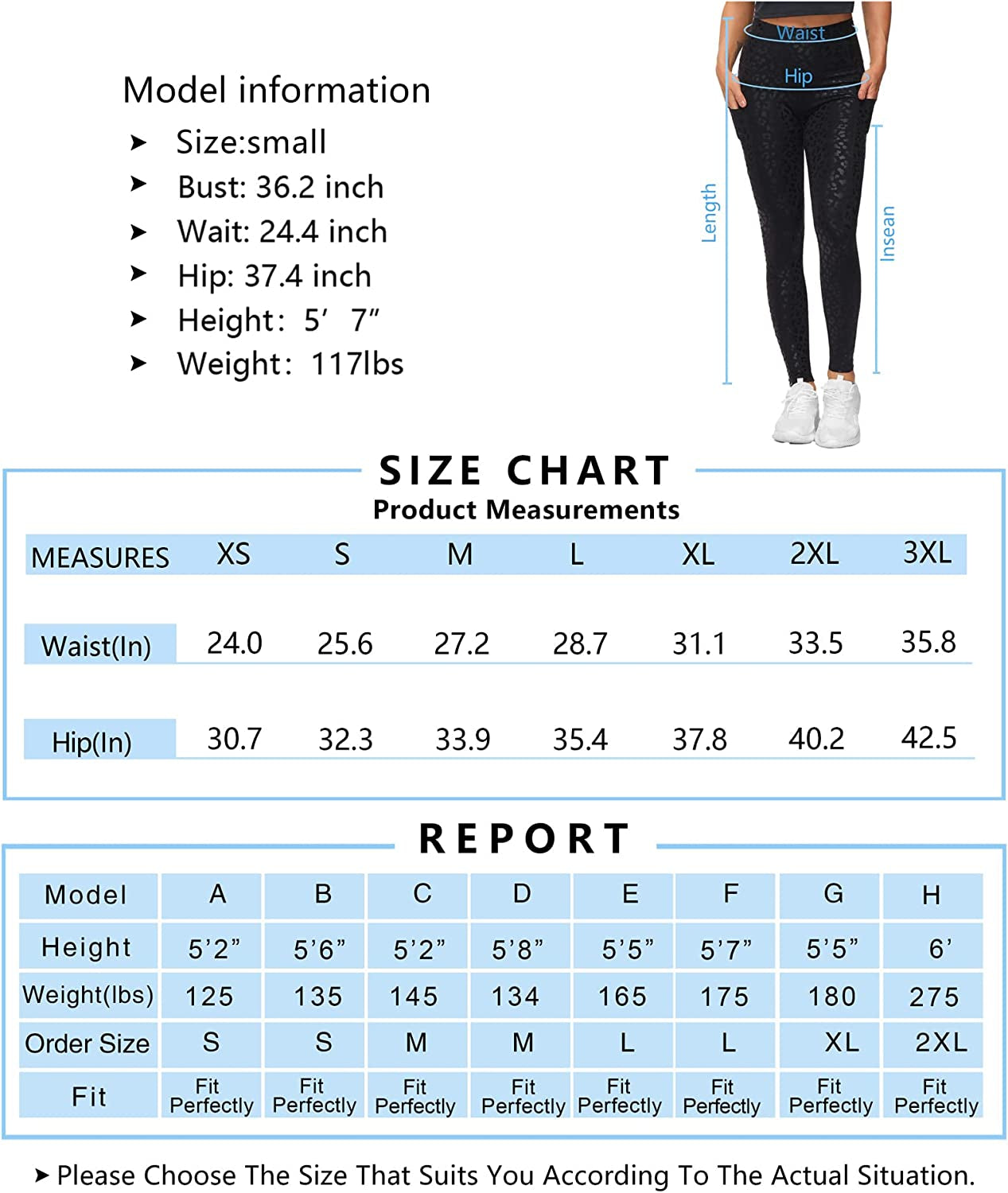 The Gym People Thick High Waist Yoga Pants with Pockets, Tummy Control Workout Running Yoga Leggings for Women
