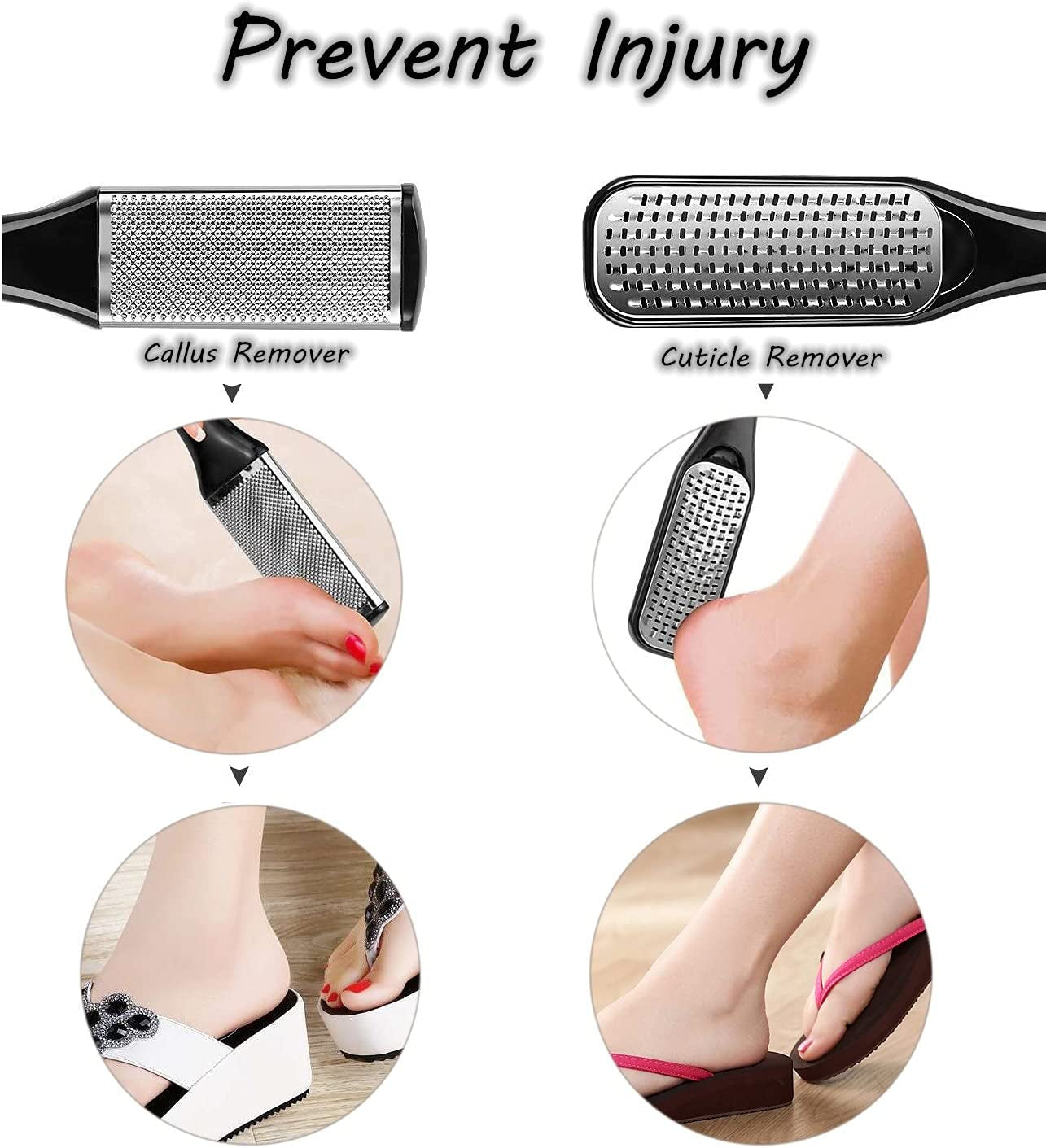 Professional Pedicure Tools Set, 26 in 1 Stainless Steel Foot Care Kit Foot Rasp Dead Skin Remover Pedicure Kit,Foot File Kit Foot Callus Remover, for Men Women Travel