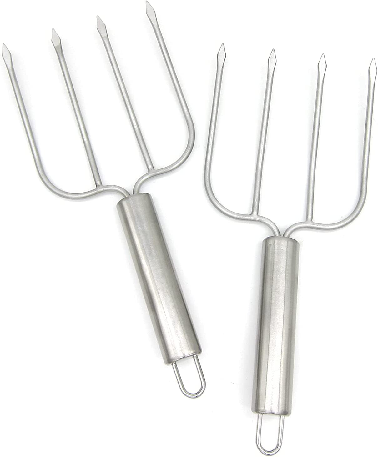 Stainless Steel Turkey & Roast Lifters, Set of 2 - Turkey and Poultry Lifters Roaster Poultry Forks Great for Thanksgiving, Transfer Turkey or Ham Easily