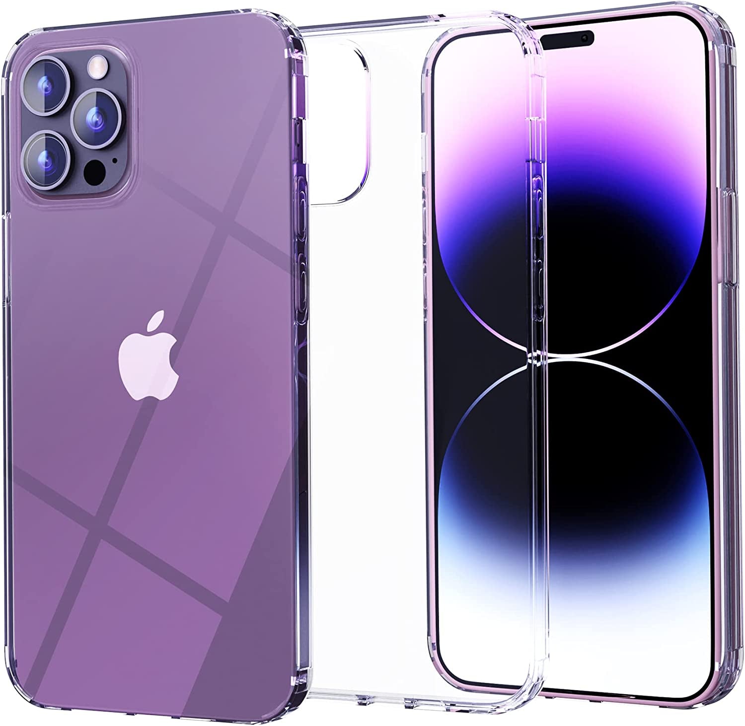Designed for Iphone 14 Pro Max Case - Crystal Clear Shockproof Protection with PC Back & TPU Bumpers - Magsafe Compatible - Non-Yellowing & Non-Slip Iphone 14 Pro Max Clear Case