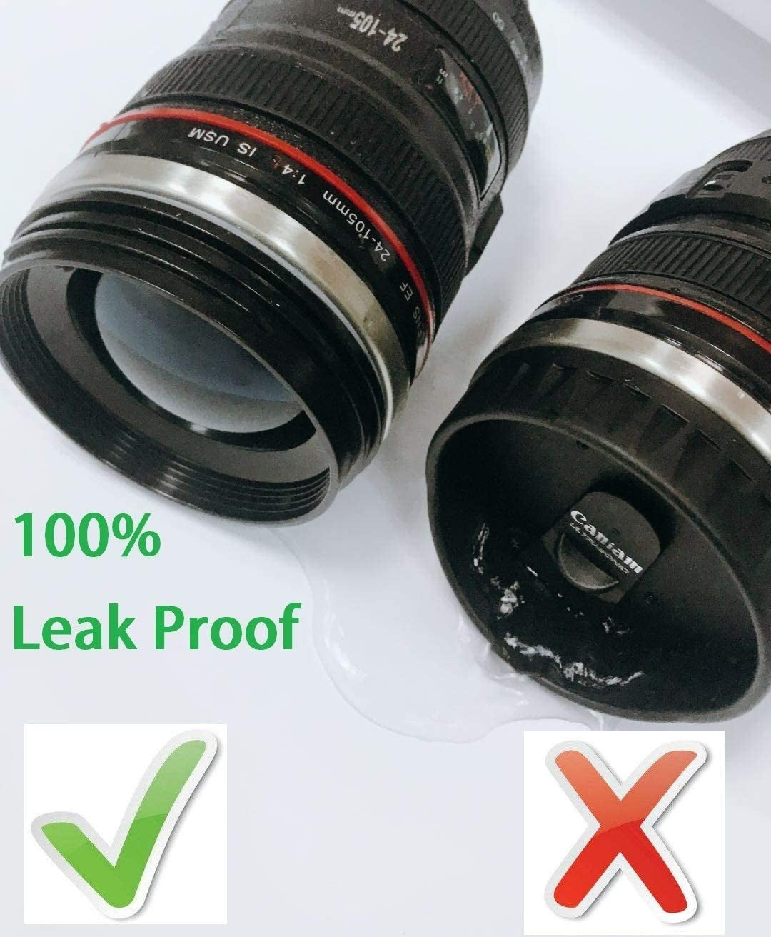 Camera Lens Coffee Mug,Camera Lens Mug,Fun Photo Coffee Mugs Stainless Steel Lens Mug Thermos Great Gifts for Photographers,Home Supplies,Friends,School Rewards -