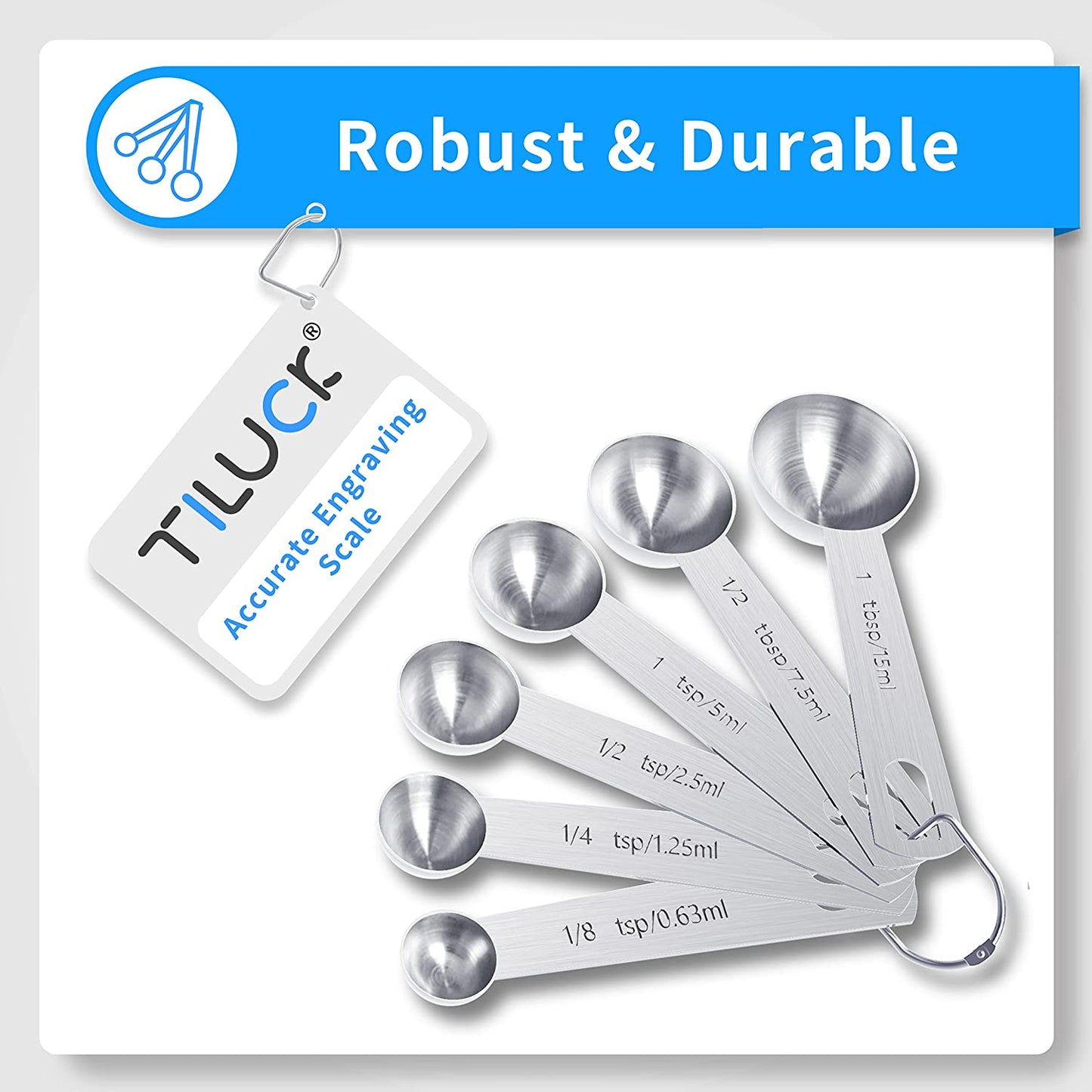 Stainless Steel Measuring Cups & Spoons Set, Cups and Spoons,Kitchen Gadgets for Cooking & Baking (7+6)