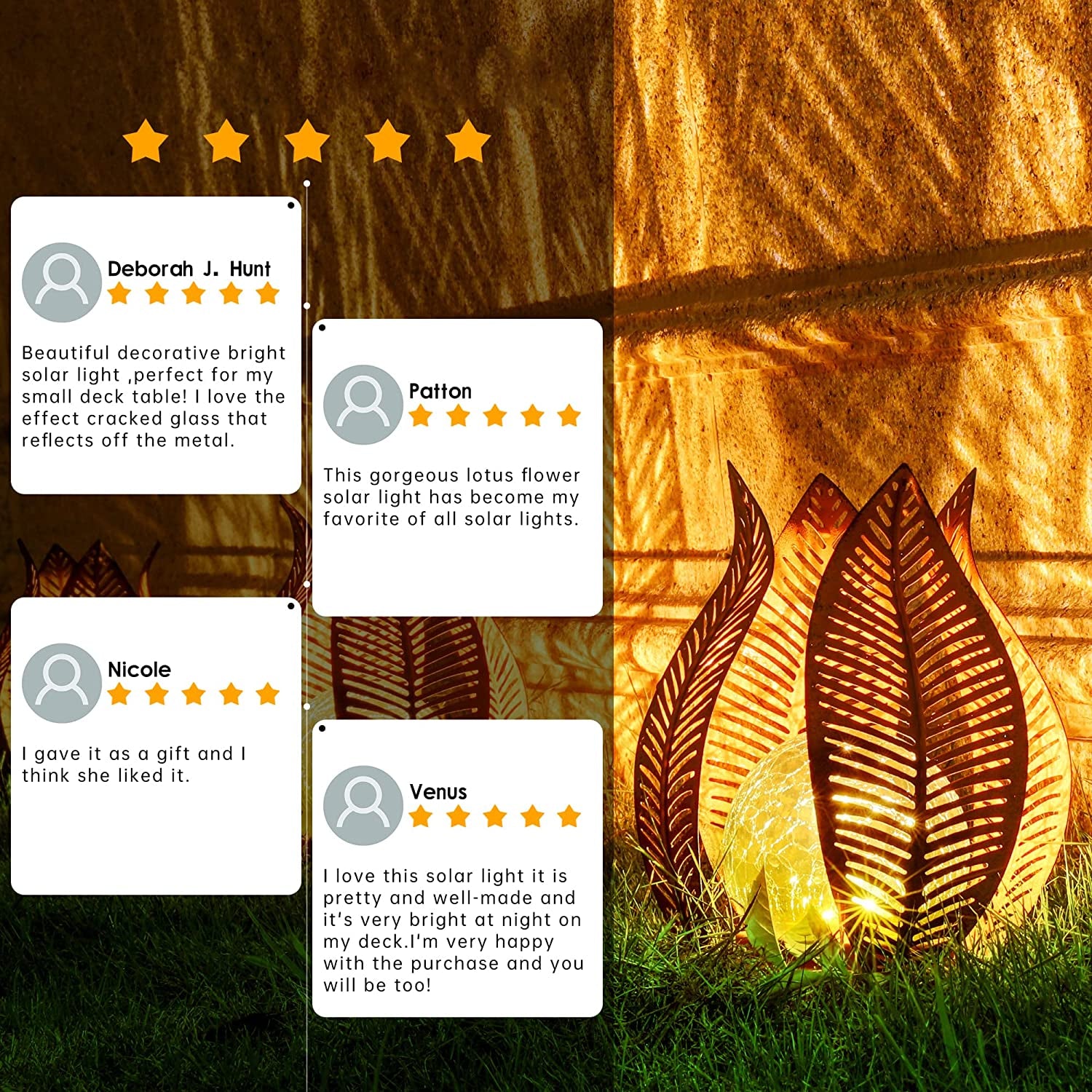 Outdoor Solar Lights Garden Decorations Waterproof Crackle Glass Globe Lights,Metal Yard Art Outdoor Solar Table Lamp for Decor Garden,Patio,Lawn or Courtyard.