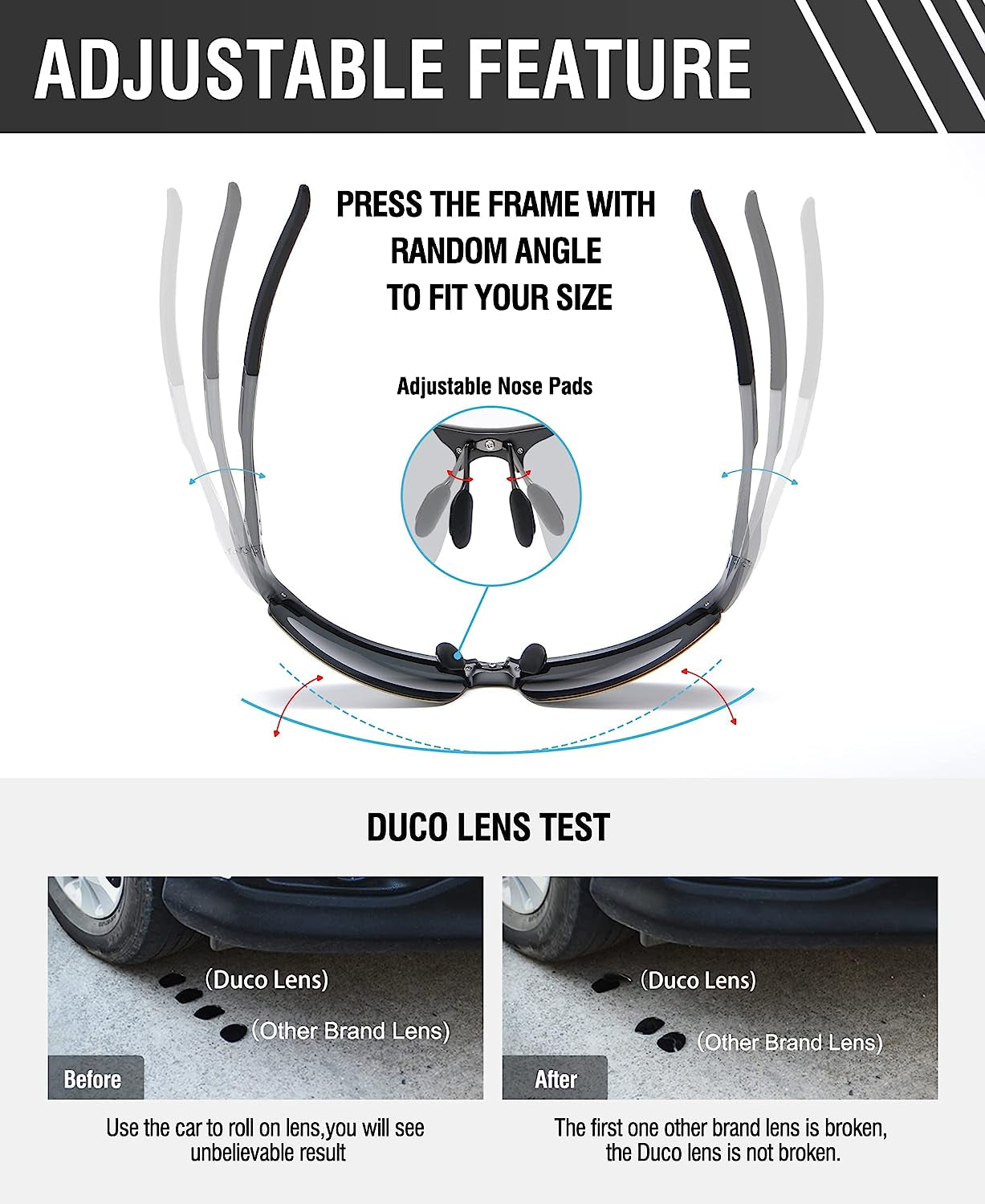 Mens Sports Polarized Sunglasses UV Protection Sunglasses for Men 8177S