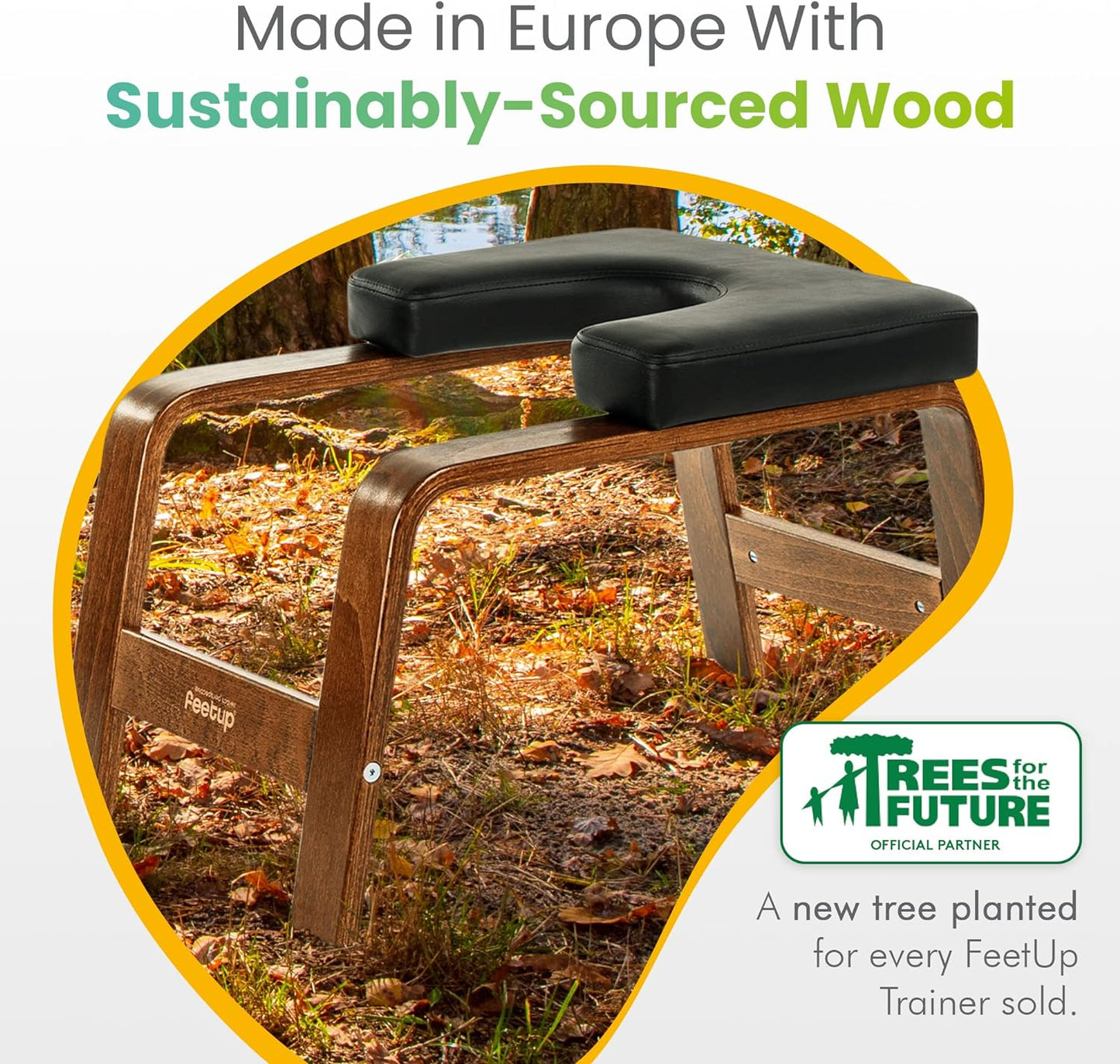 Yoga Headstand Bench, Vegan Handstand Trainer Bench and Stand, Strength Training Inversion Equipment for Relaxation and Strength, Includes App & Starter Kit, 1 Worldwide