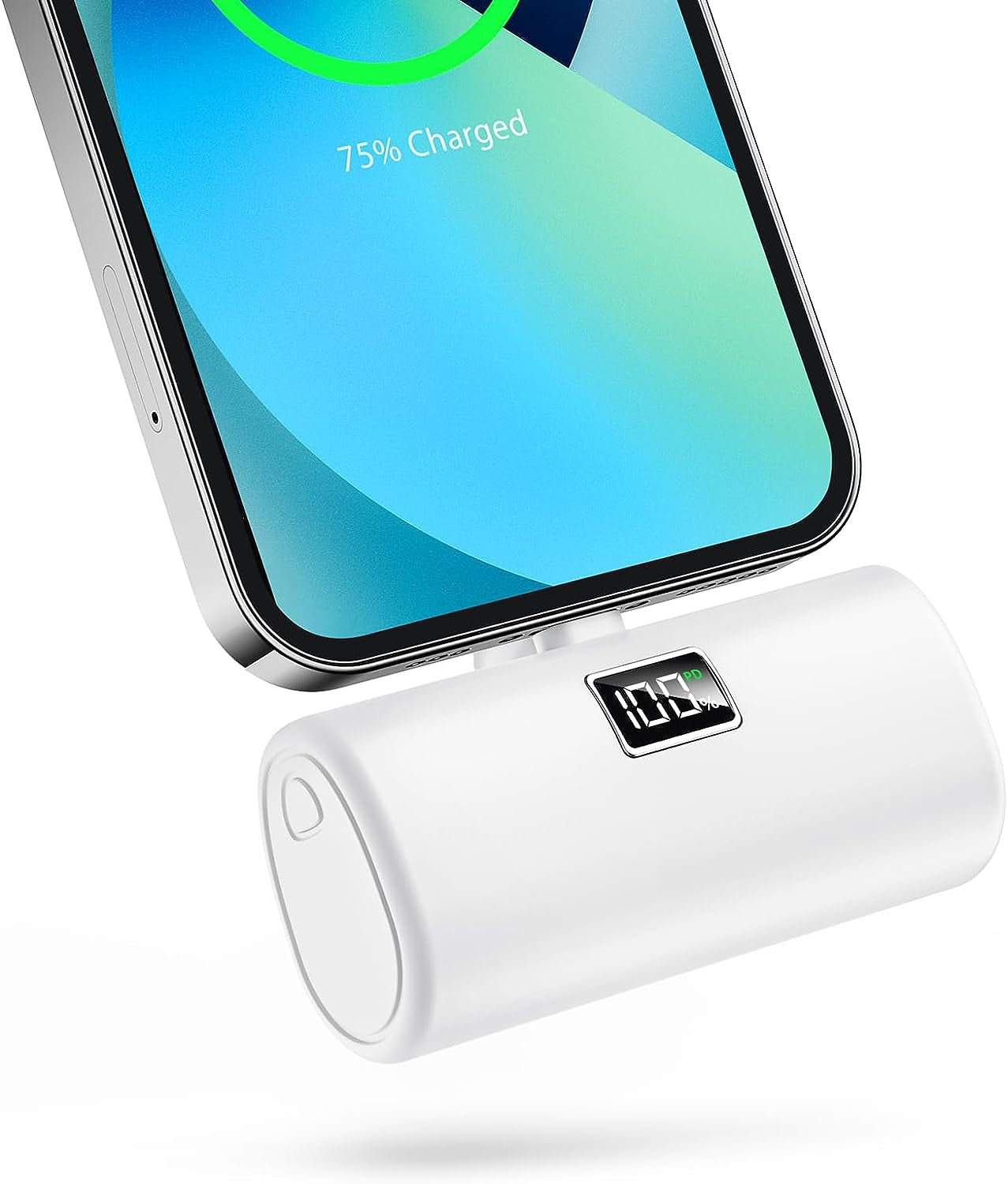 Portable Charger for Iphone, 6000Mah Small Power Bank Fast Charging (20W), Mini Cute Portable Phone Charger Battery Pack for Iphone 14/14 Pro Max/14 Plus/13/12/11/X/8 - White