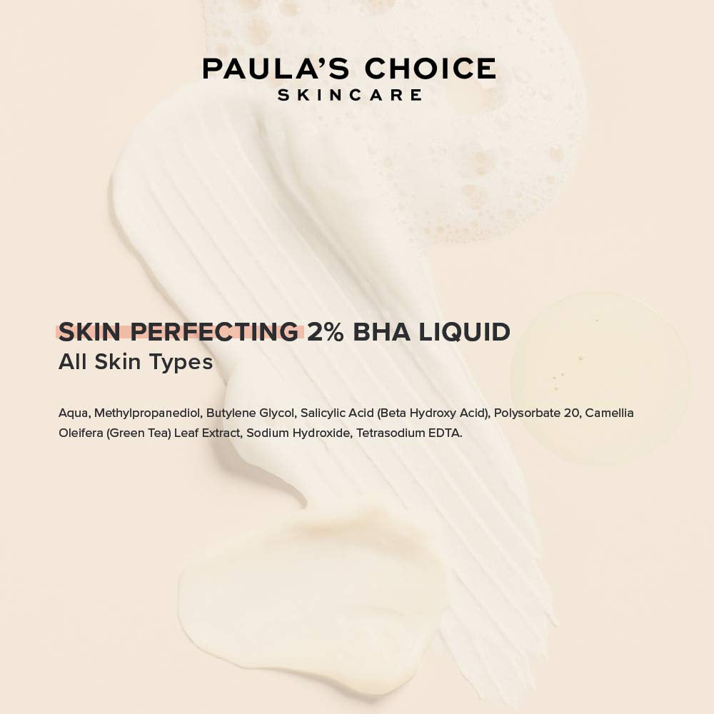 Paulas Choice--Skin PERFECTING 2% BHA Liquid Salicylic Acid Exfoliant--Facial Exfoliant for Blackheads, Enlarged Pores, Wrinkles & Fine Lines, 4 Oz Bottle