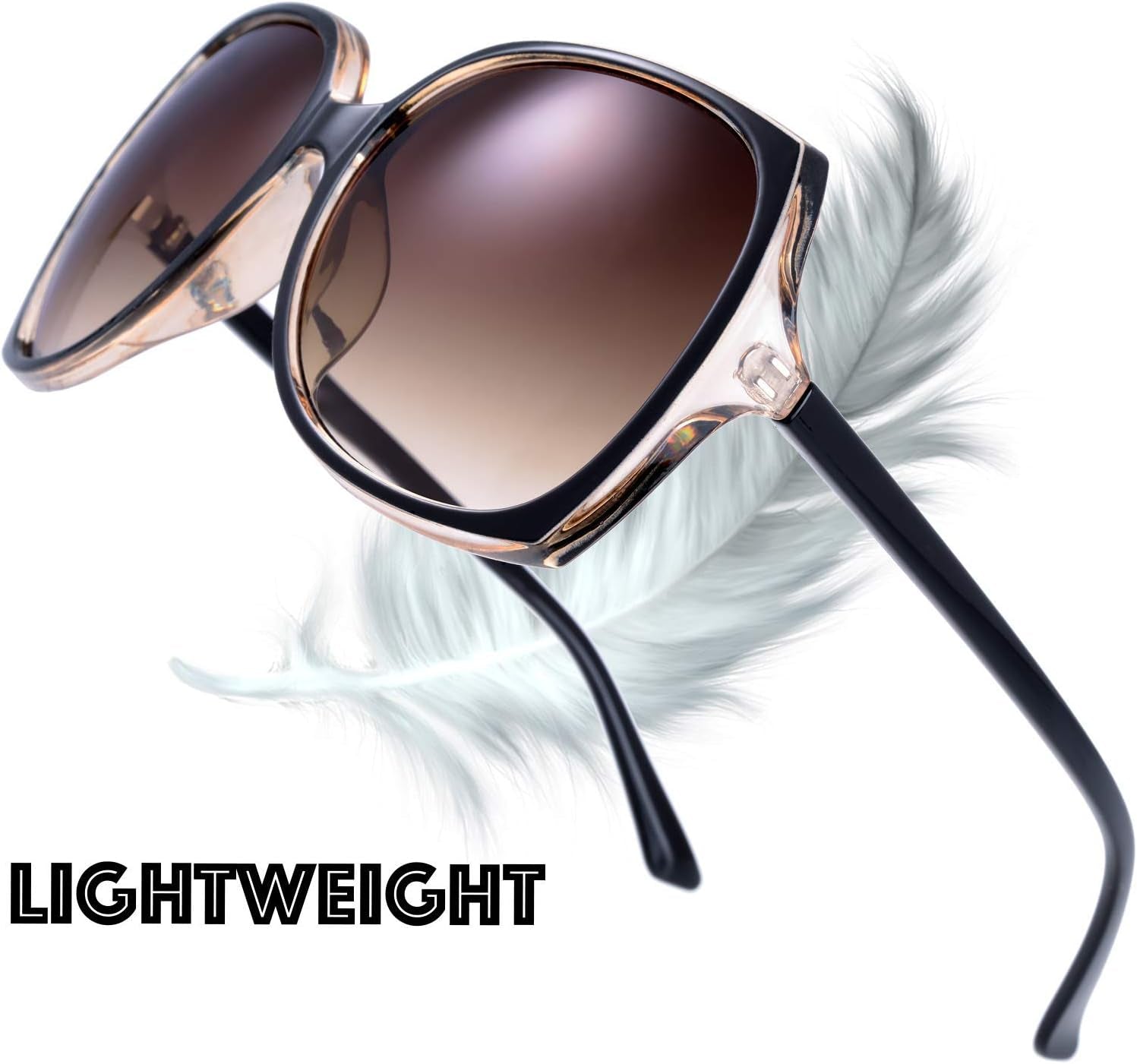 Women'S Oversized Square Jackie O Cat Eye Hybrid Butterfly Fashion Sunglasses - Exquisite Packaging