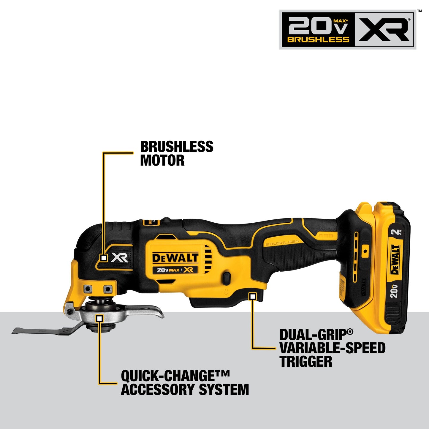 DEWALT 6-Tool 20-Volt Max Brushless Power Tool Combo Kit with Soft Case (2-Batteries and Charger Included)