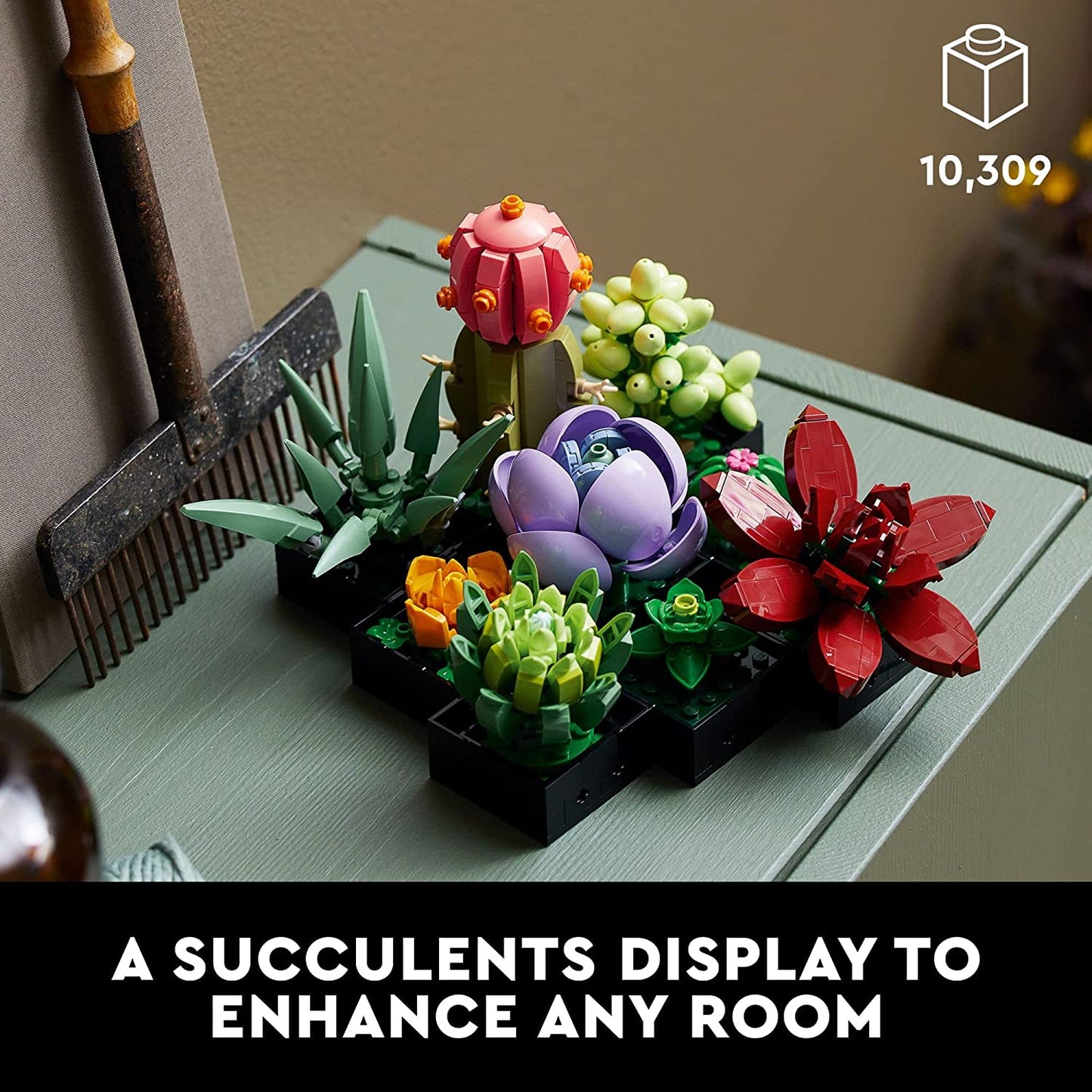 Icons Succulents - Artificial Plant Set for Adults, Mother'S Day Decoration, Creative Gift for Mother'S Day or Housewarming, Botanical Collection Flower Bouquet Kit, 10309