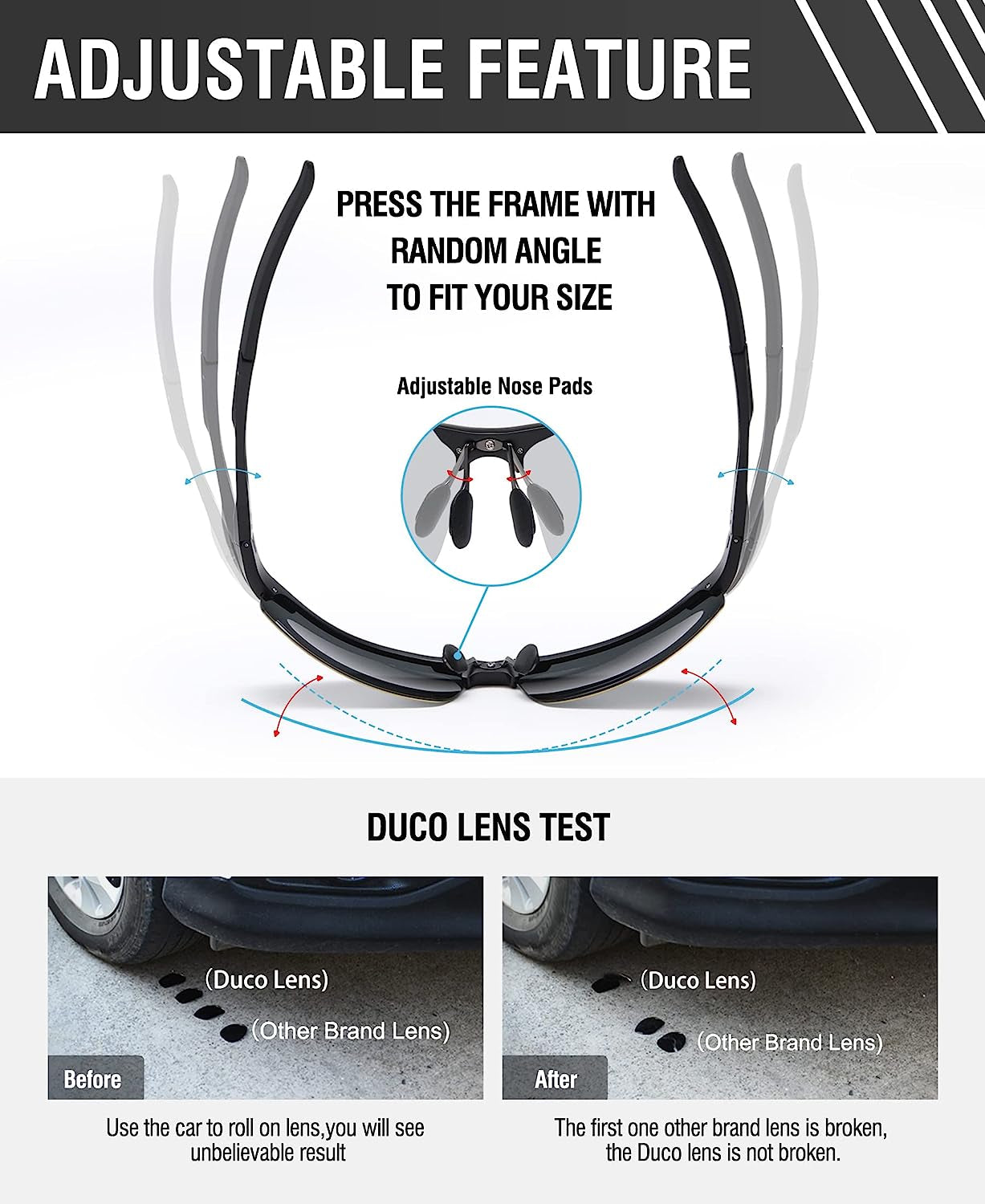 Mens Sports Polarized Sunglasses UV Protection Sunglasses for Men 8177S