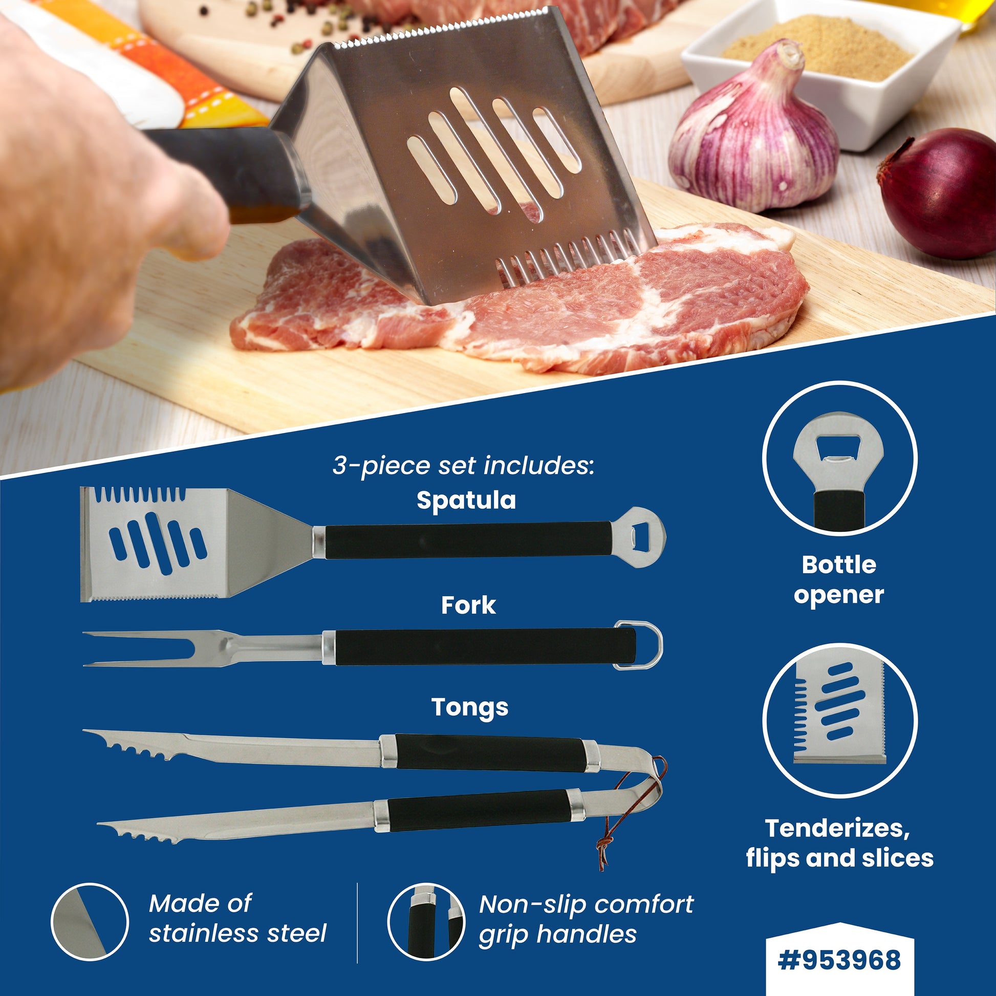 Blue Rhino Stainless Steel Tool Set