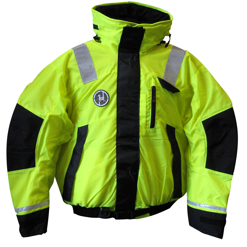 First Watch AB-1100 Flotation Bomber Jacket - Hi-Vis Yellow/Black - XL  [AB-1100-HV-XL]