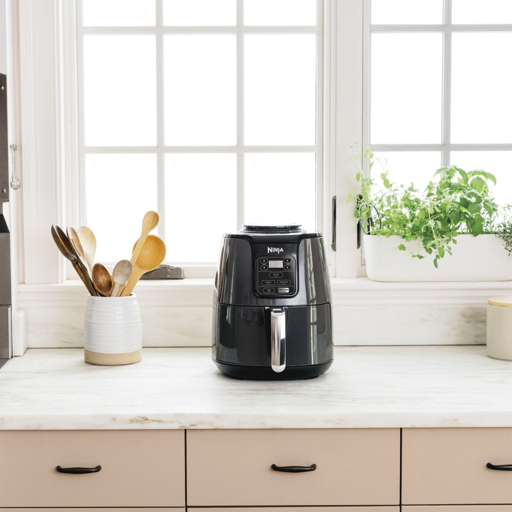 Ninja 4 Quart Air Fryer with Reheat & Dehydrate, Black, Silver, AF100WM