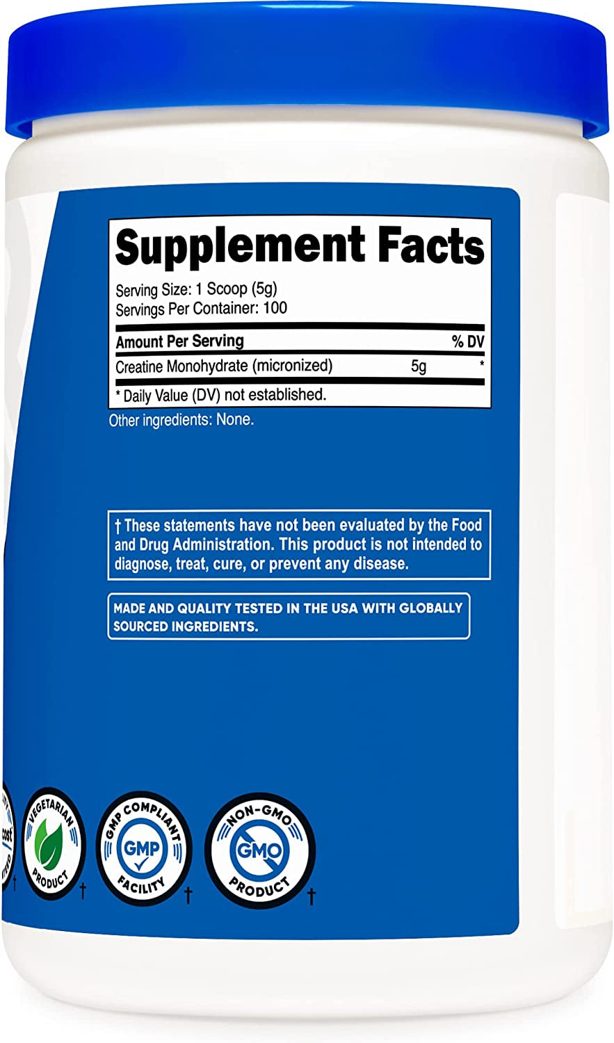 Creatine Monohydrate Micronized Powder 500G, 5000Mg per Serv (5G) - Micronized Creatine Monohydrate, 100 Servings