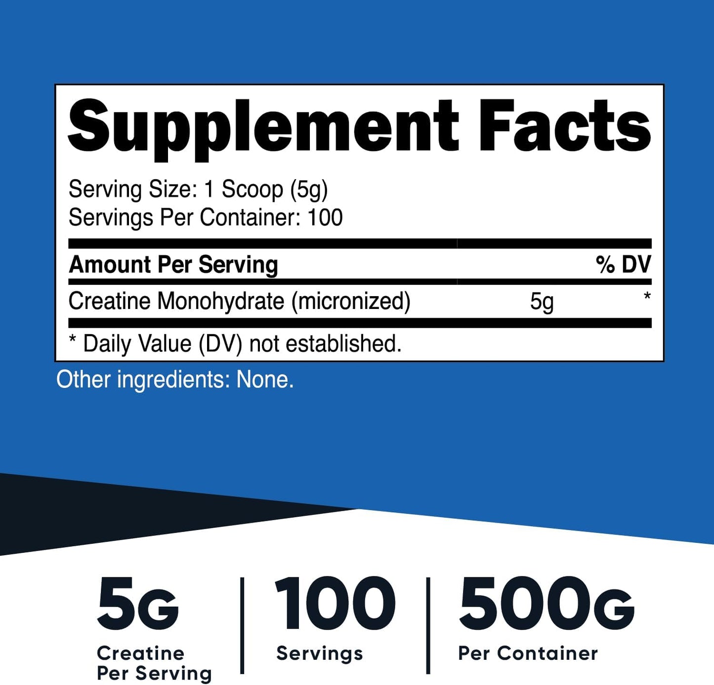 Creatine Monohydrate Micronized Powder 500G, 5000Mg per Serv (5G) - Micronized Creatine Monohydrate, 100 Servings