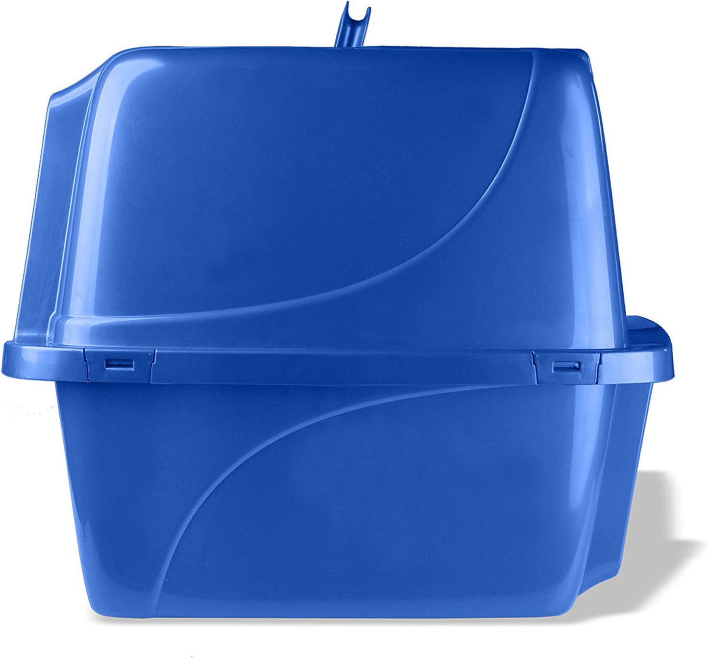 Pets Odor Control Extra Large, Giant Enclosed Cat Pan with Odor Door, Hooded, Blue, CP7