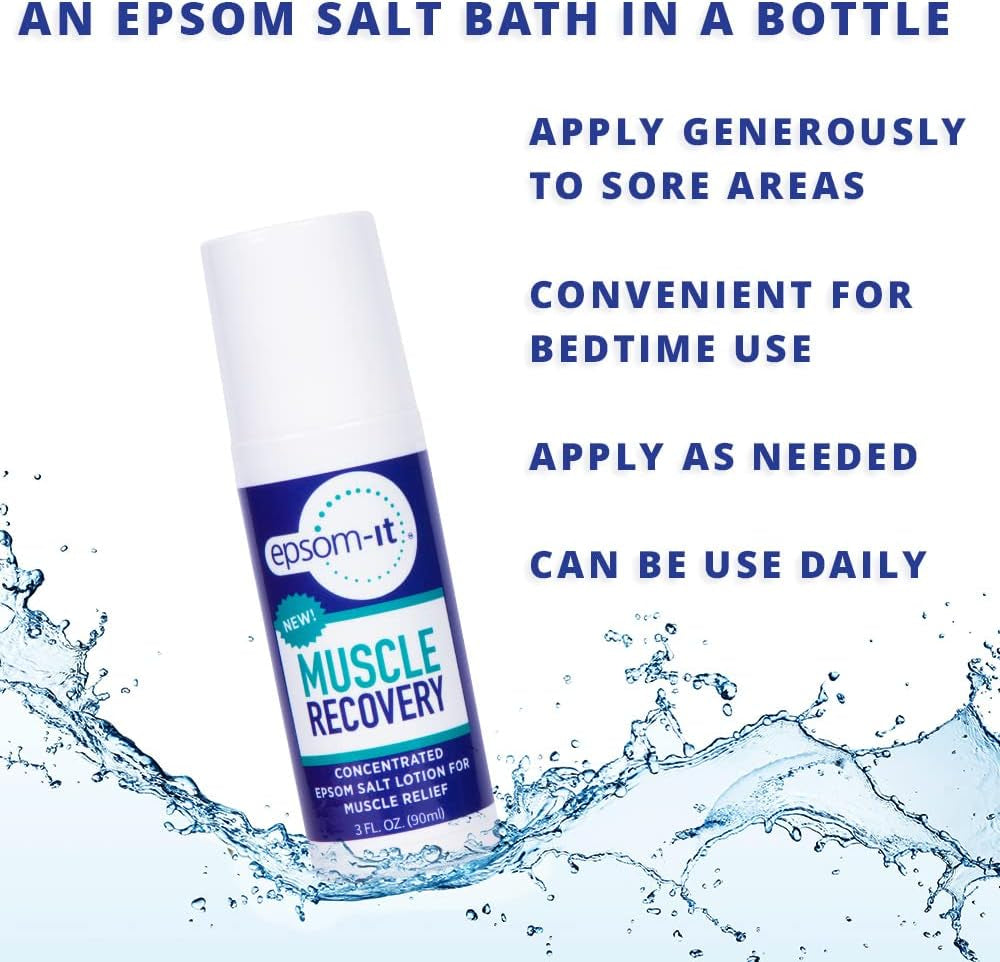 Soothing Lotion for Muscles Natural Roll-On Concentrated Magnesium Sulfate Cream Fortified with Arnica, for Muscle Stiffness from Running, Exercise, Walking (Rollerball)