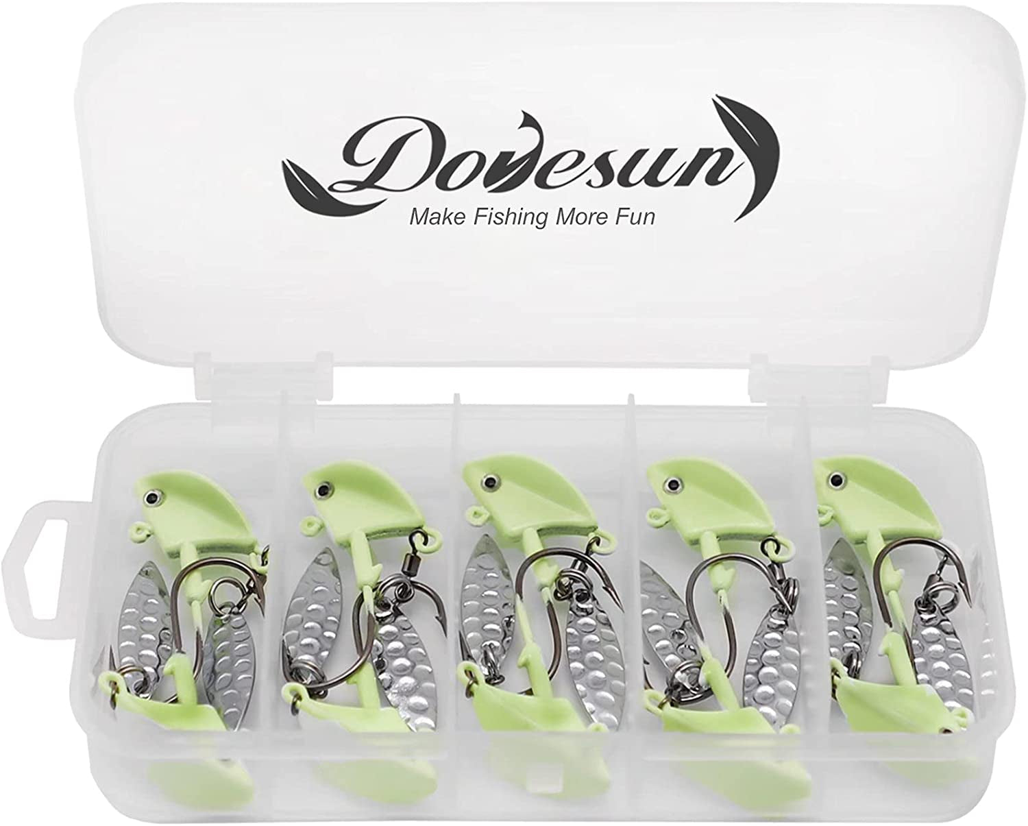 Fishing Jig Heads Underspin Jig Heads with Willow Blade Glow/Green/Blue/Colorful/Red 1/8Oz 1/4Oz 3/8Oz 1/2Oz 10Pcs