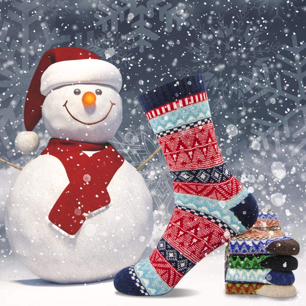 Women Socks Winter - Gifts for Women - Warm Thick Soft Wool Socks Christmas Gifts Socks Cozy Crew Socks