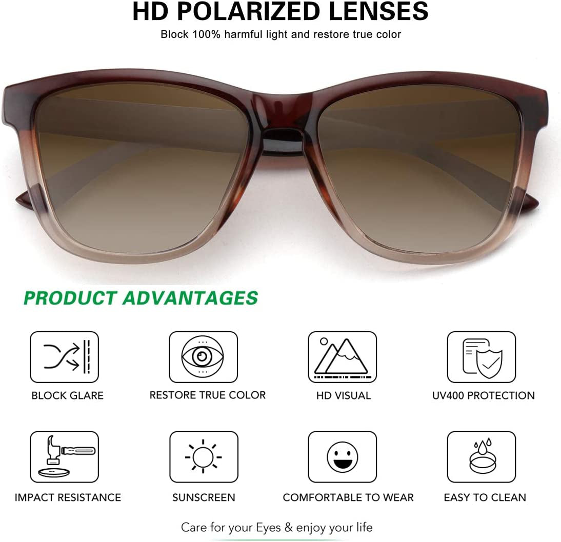 Polarized Sunglasses for Women Men Classic Retro Designer Style