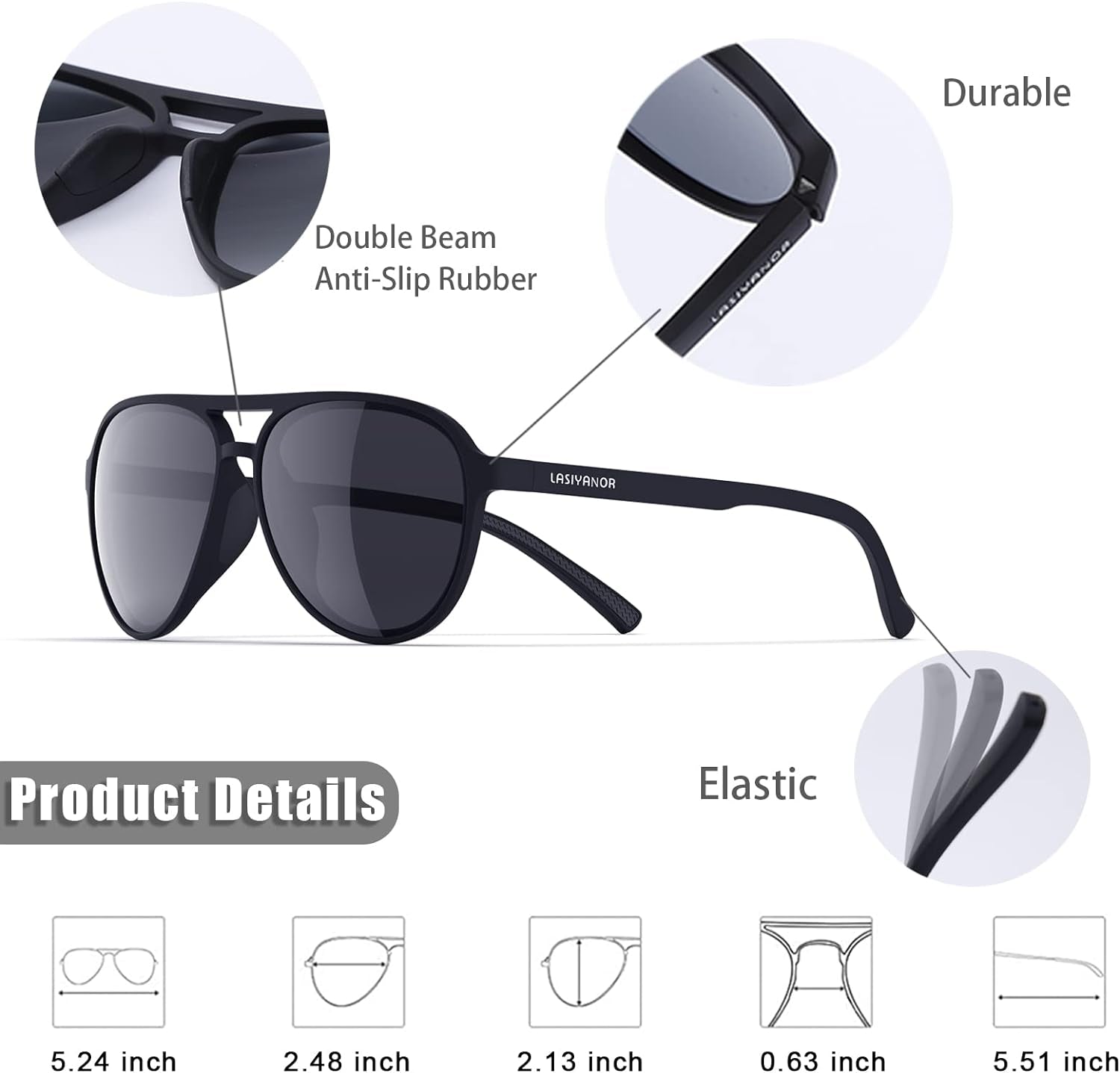 Lightweight TAC Polarized Tinted Classic Vintage Retro 70S Sunglasses, TR-90 Frame for Women Men, UV 400 Protection