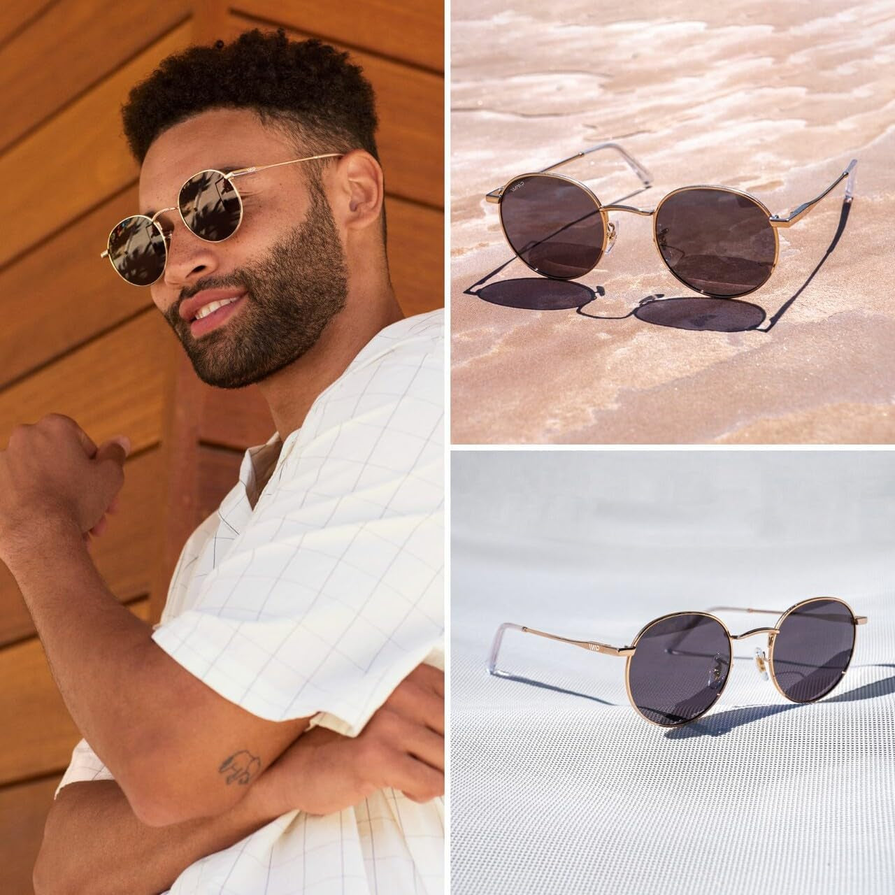 - Reflective Lens round Trendy Sunglasses