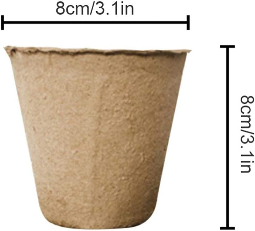 10 Pack Peat Pots Plant Seed Starter Kit, 3 Inch round Plant Starter Pots Seedling Trays Garden Germination Tray Biodegradable Seed Starter Kit for Vegetables, Herbs, Fruits, Flowers
