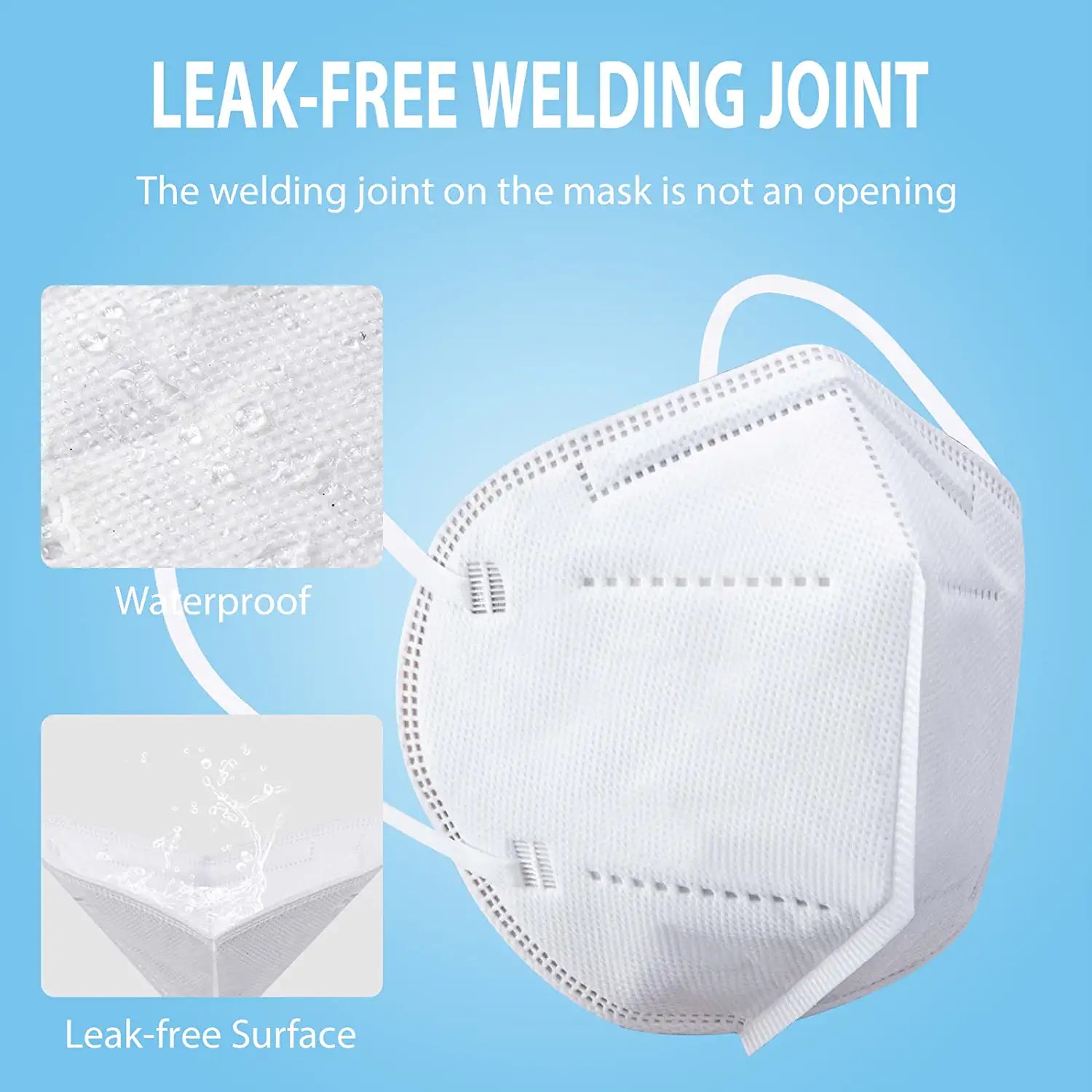 KN95 Face Masks 50 Pcs, 5-Ply Protection Multicolor KN95 Mask, Disposable Face Masks for Adults RS8010