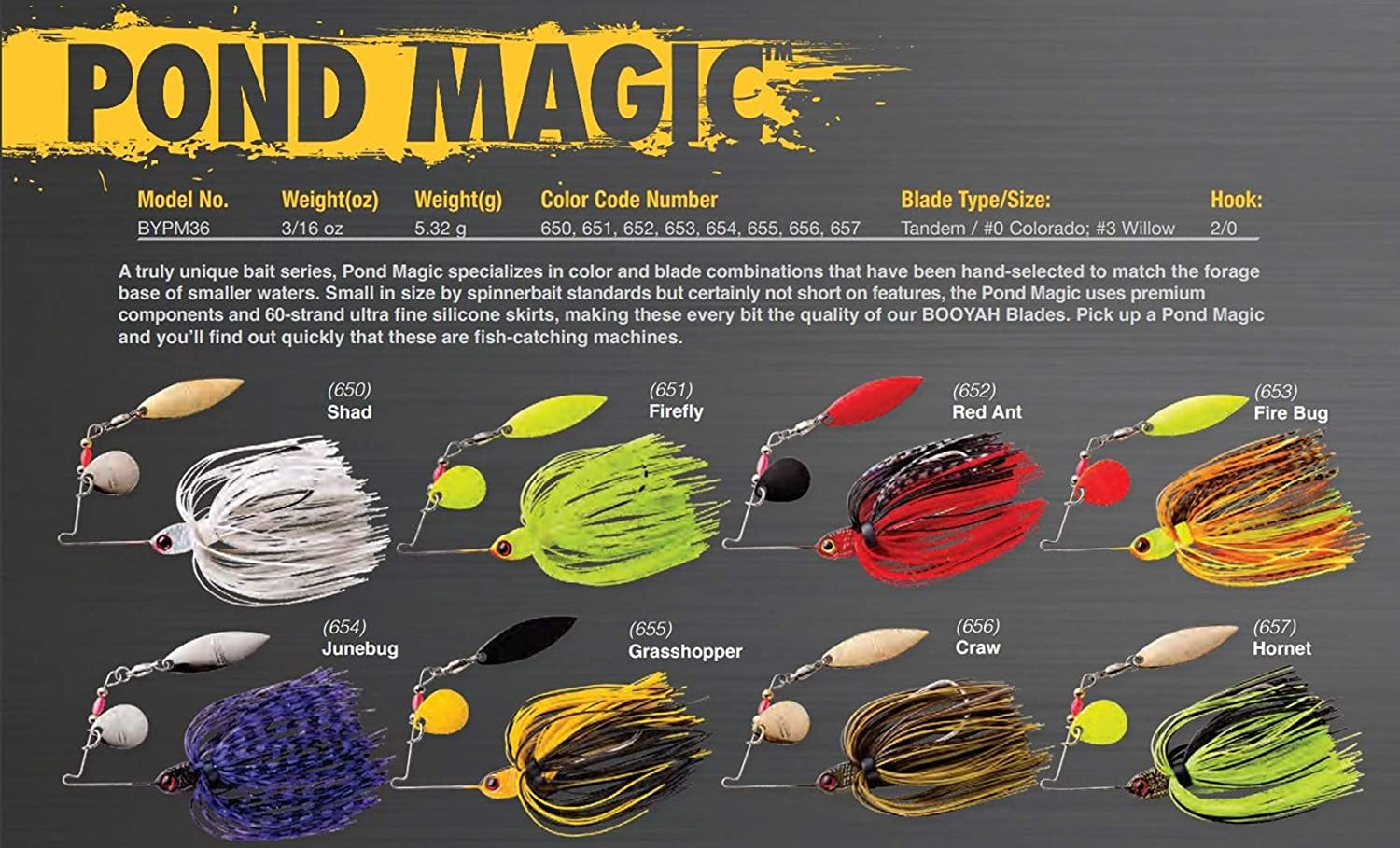 BOOYAH Pond Magic Small-Water Spinner-Bait Bass Fishing Lure