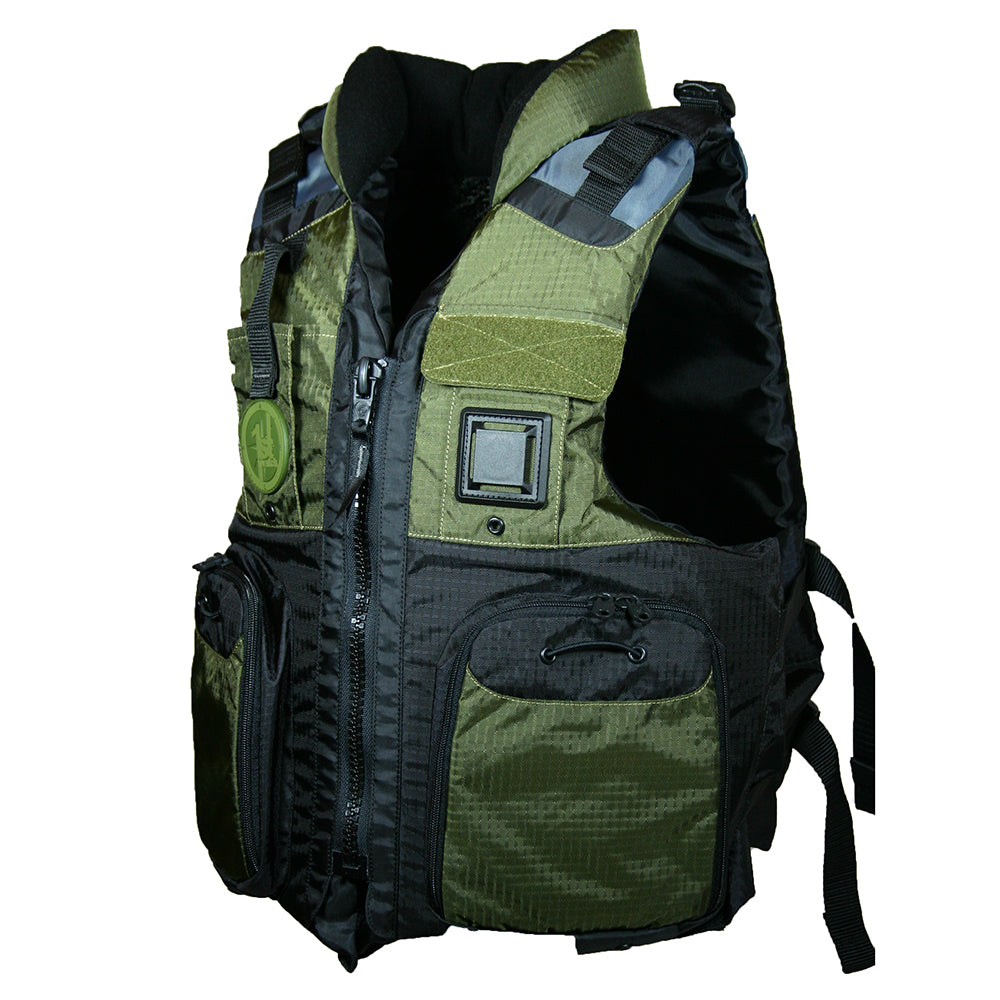 First Watch AV-800 Four Pocket Flotation Vest - OD Green - Large to XL  [AV-800-GN-L/XL]