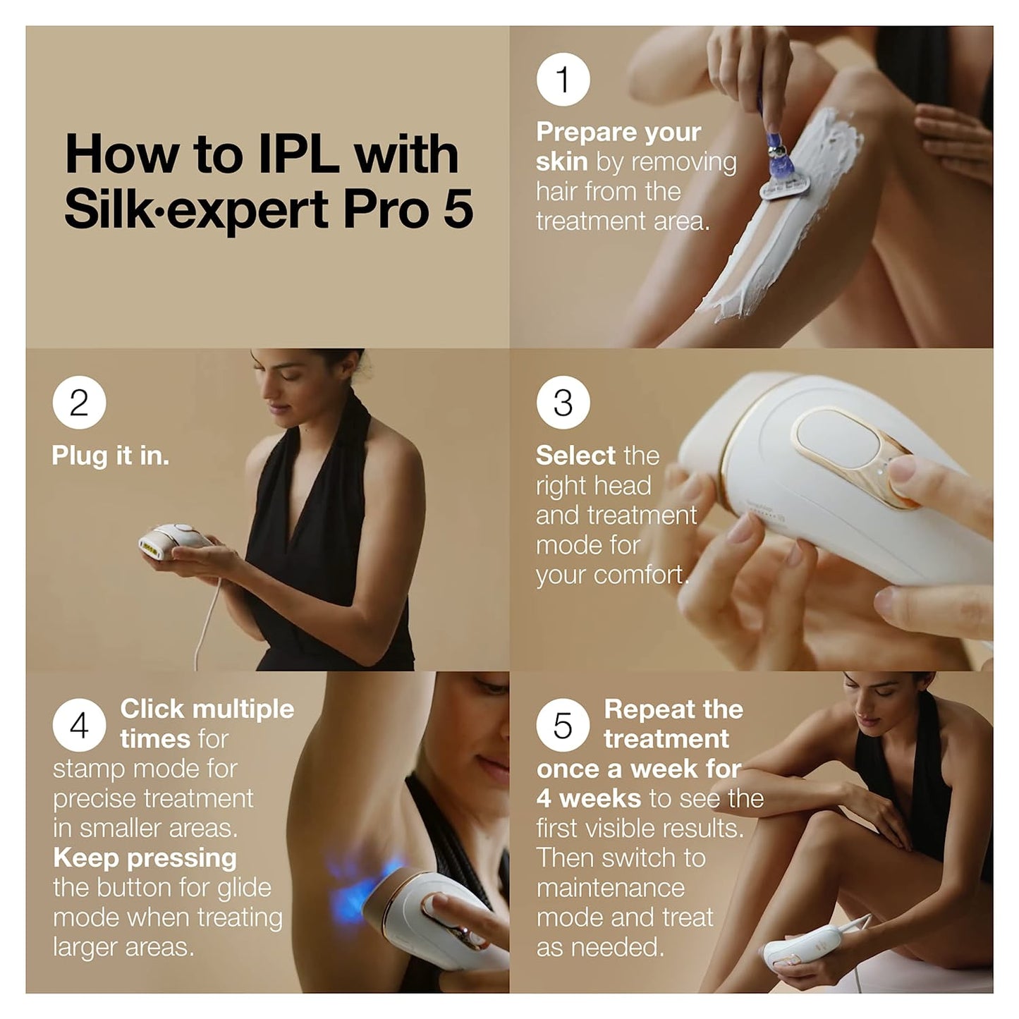 Braun IPL Hair Removal for Women and Men, New Silk Expert Pro 5 PL5157 FDA Cleared, for Body & Face, At-Home Permanent Hair Reduction, Alternative to Salon Laser Hair Removal, with Venus Razor, Pouch