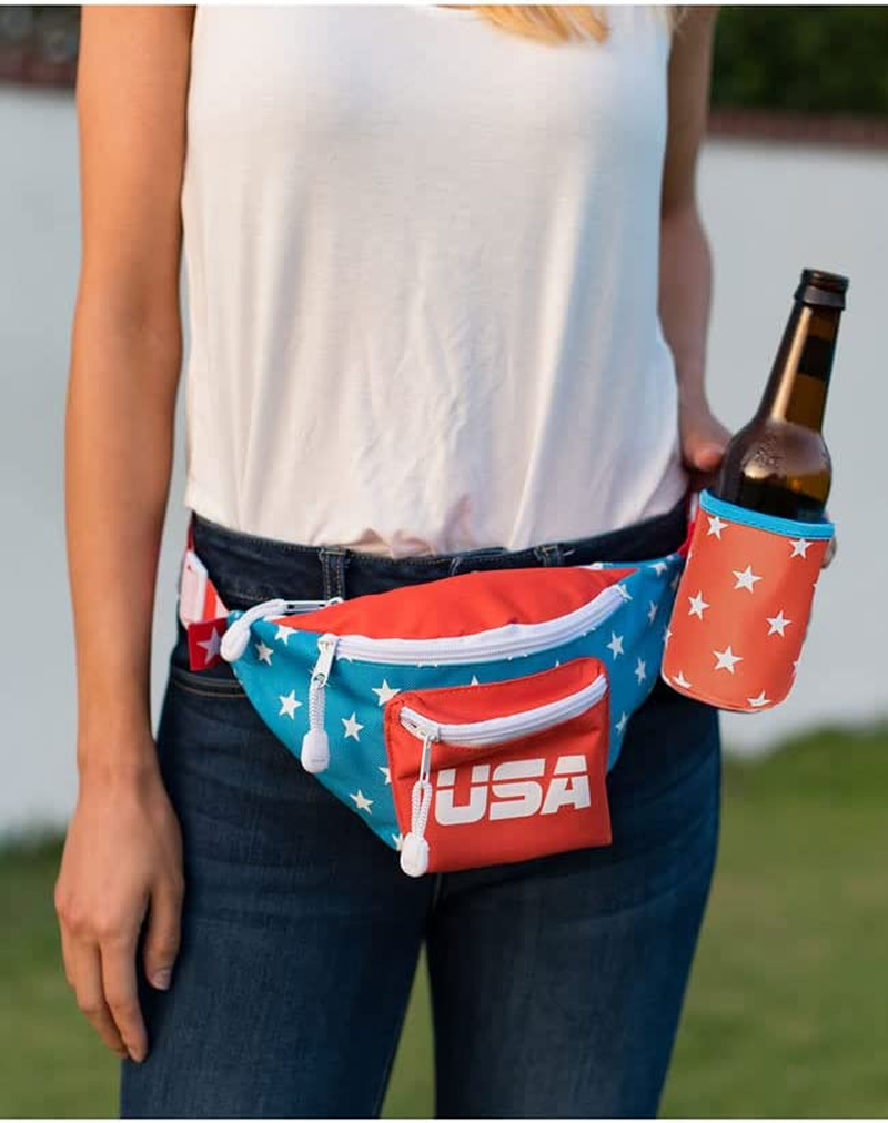 American Flag Fanny Packs for July 4Th Bbqs and Summer Pool Parties (Dream Team USA, One Size)